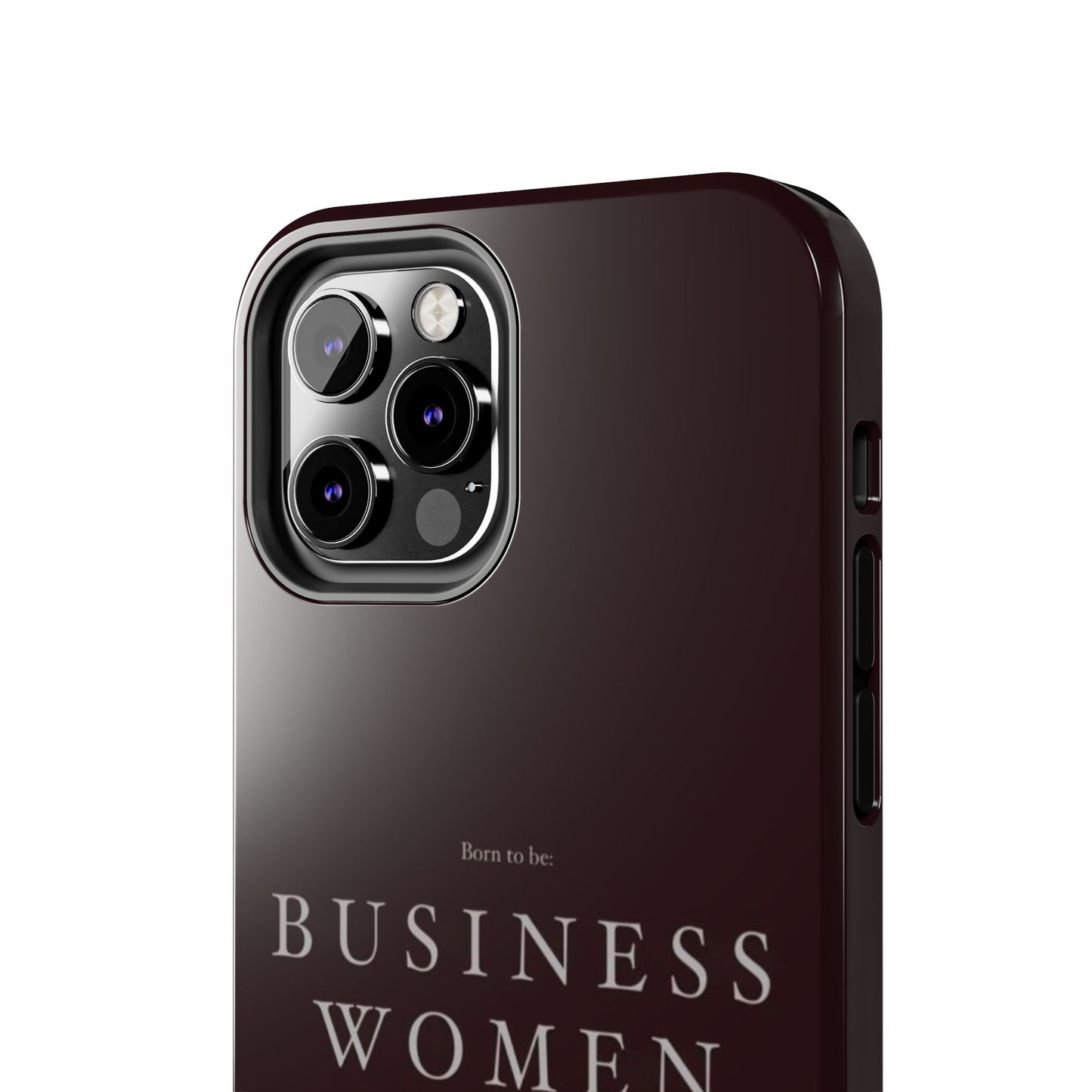 Business Women Tough Phone Case — Empowering Burgundy Protective Phone Cover