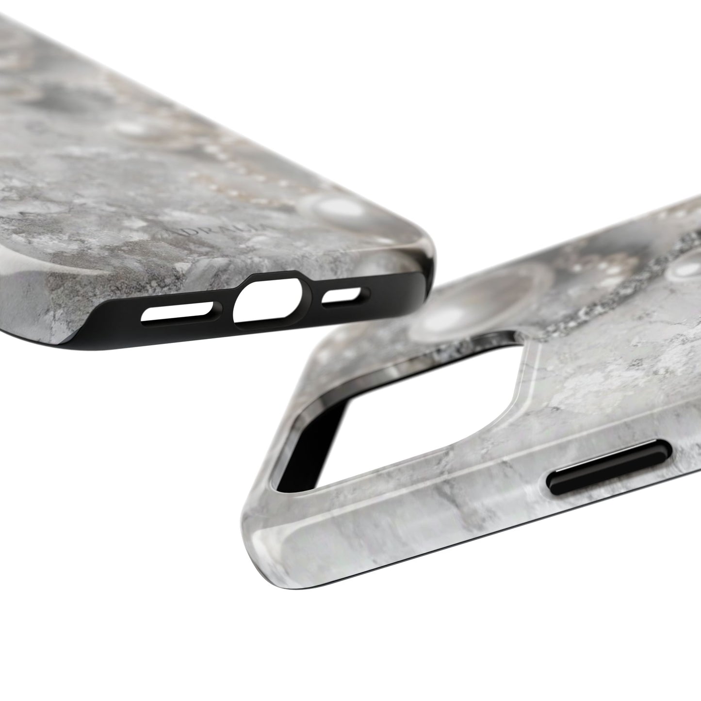 Pearl Luxe Tough Phone Case — Elegant Pearl & Crystal Protective Cover