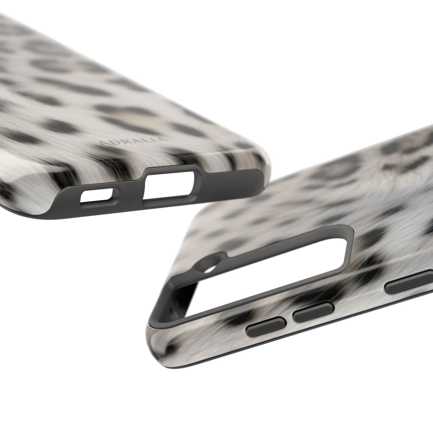 Leopard Fur Tough Phone Case — White Snow Cheetah Protective Cover