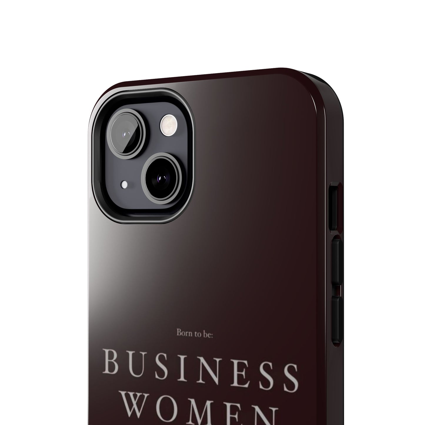 Business Women Tough Phone Case — Empowering Burgundy Protective Phone Cover