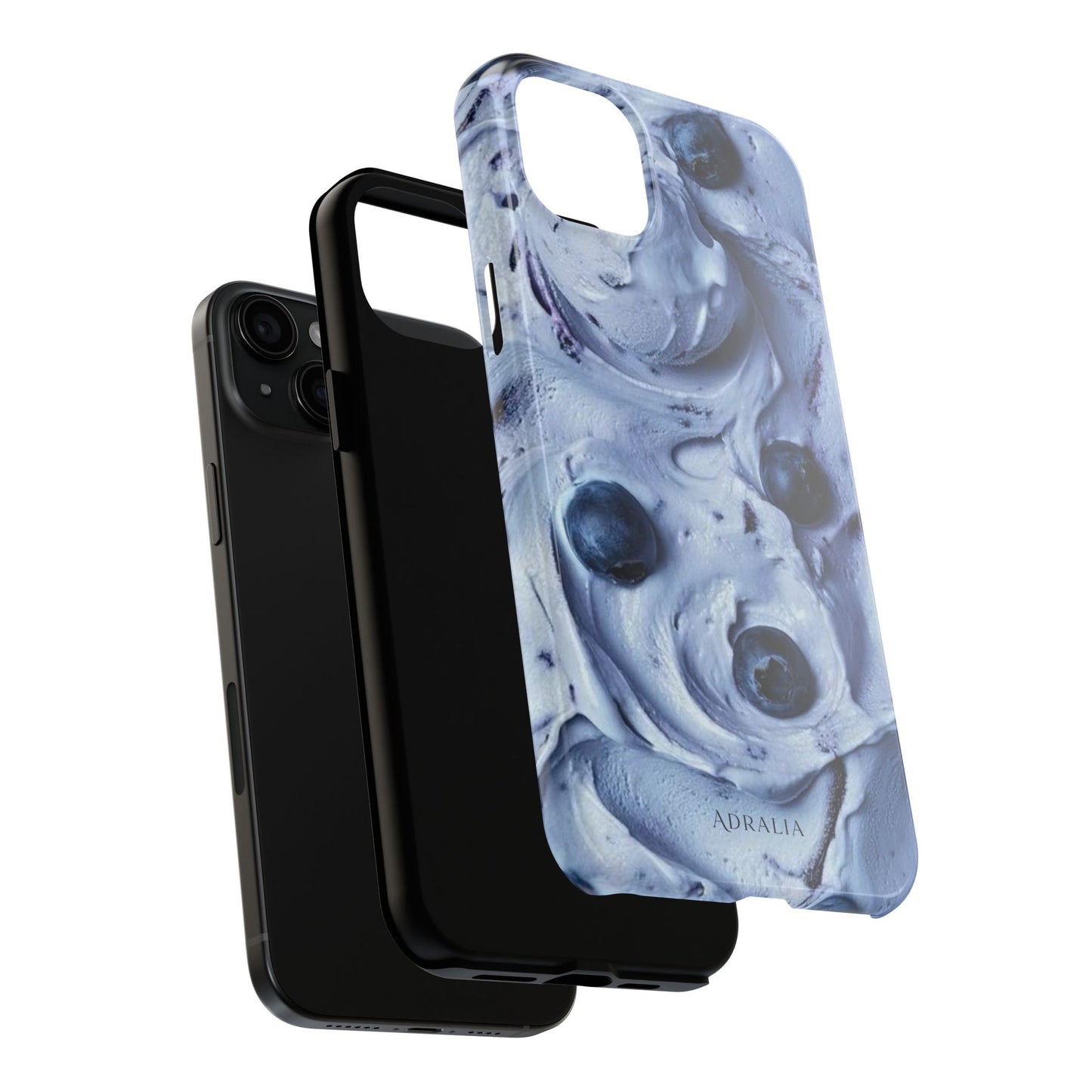 Blueberry Swirl Tough Phone Case — Protective Artistic Fruit Pattern