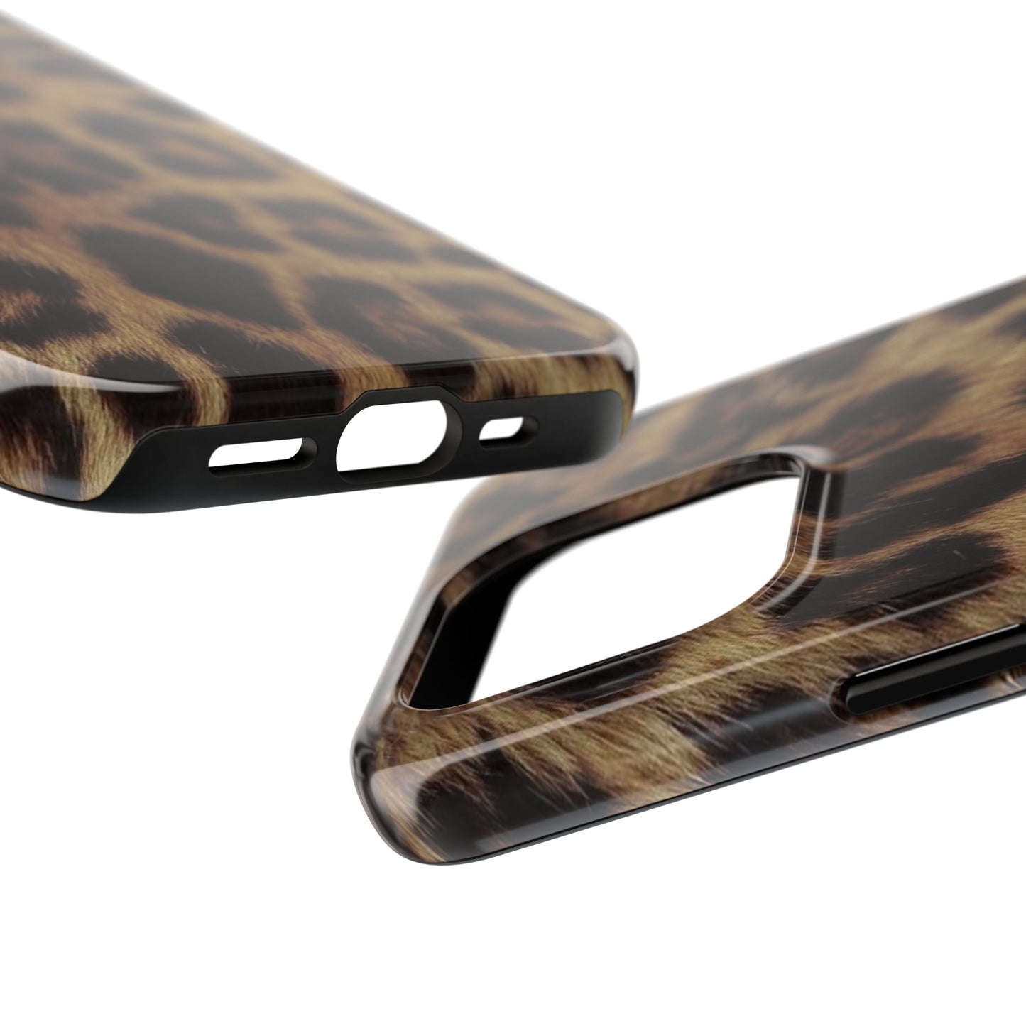 Leopard Print Tough Phone Case — Durable Animal-Print Protective Cover