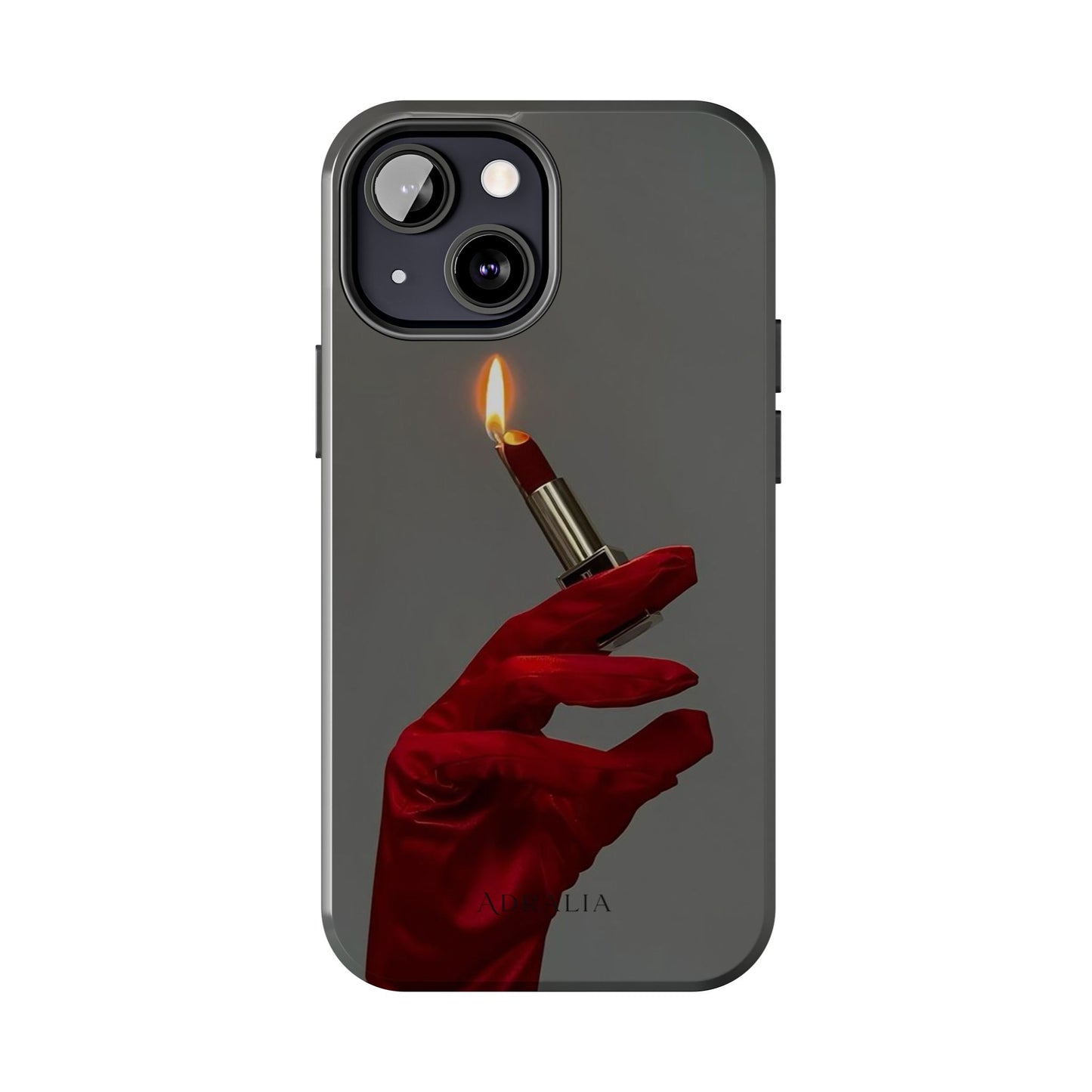 Red Glove Lighter Tough Phone Case — Dark Gothic Flame Protective Cover