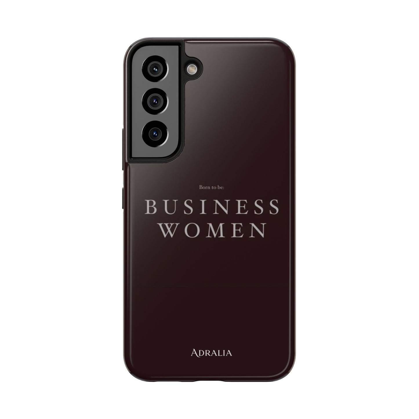 Business Women Tough Phone Case — Empowering Burgundy Protective Phone Cover