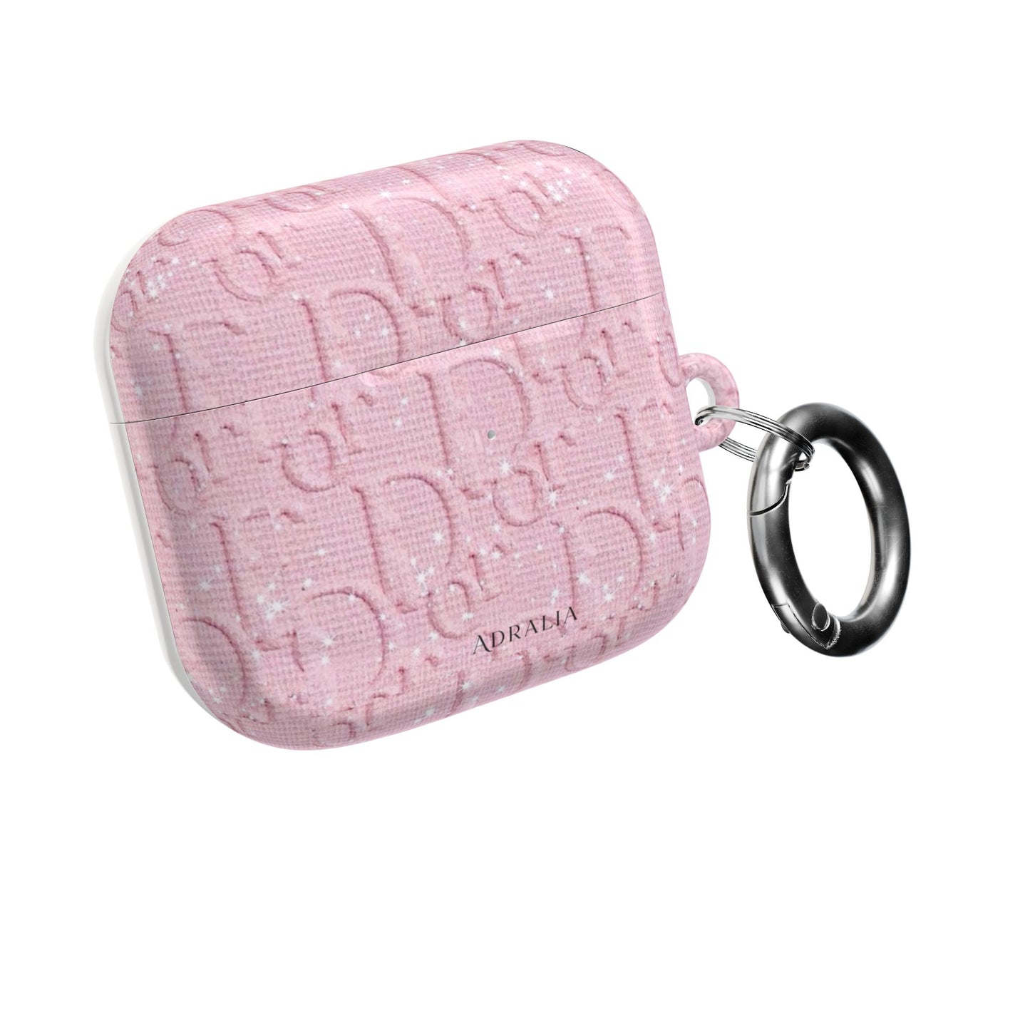 Pink Embossed Designer-Style AirPod Case