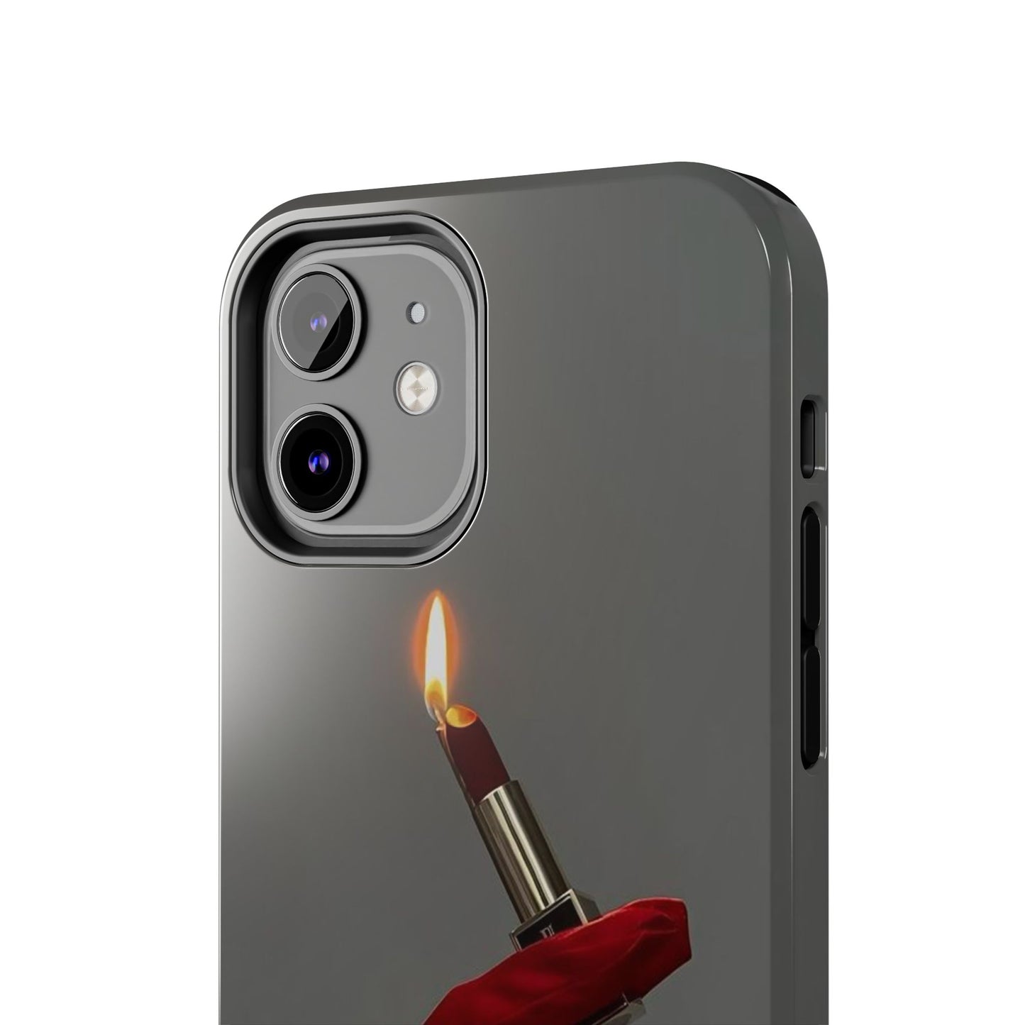 Red Glove Lighter Tough Phone Case — Dark Gothic Flame Protective Cover