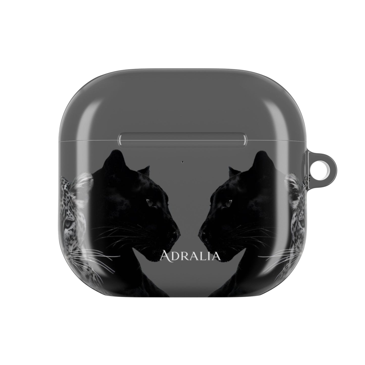 Black Cat Mirror AirPod Case — "Adralia" Protective Wireless Earbud Cover