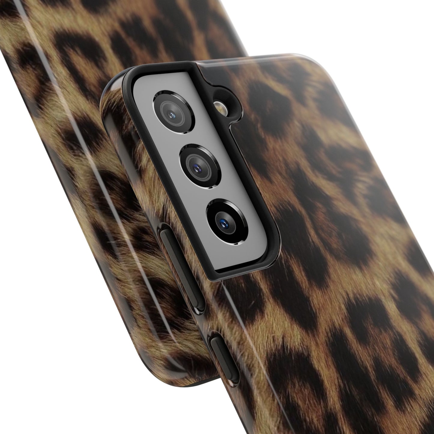 Leopard Print Tough Phone Case — Durable Animal-Print Protective Cover