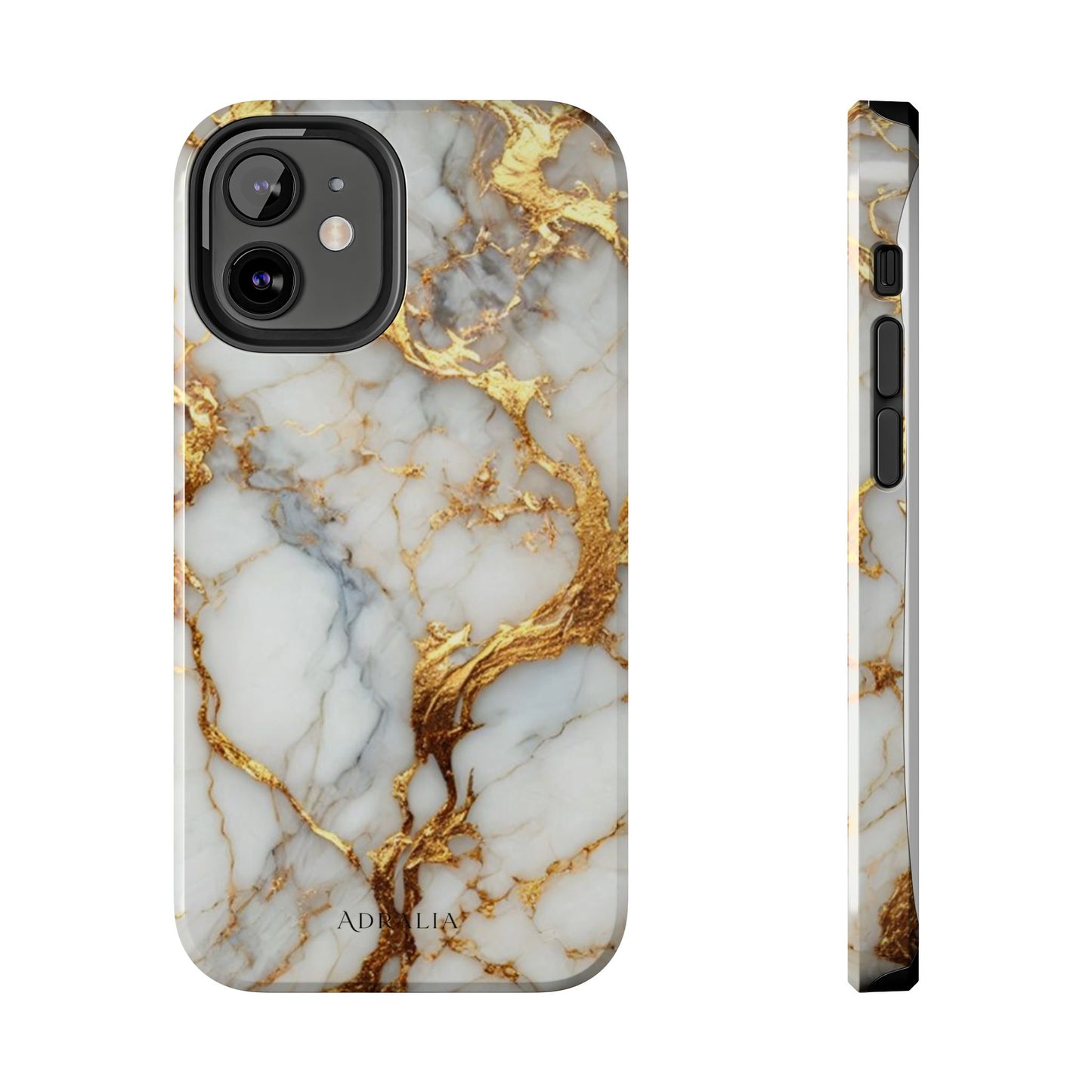 Gold Veined Marble Tough Phone Case — Luxury Protective Phone Case