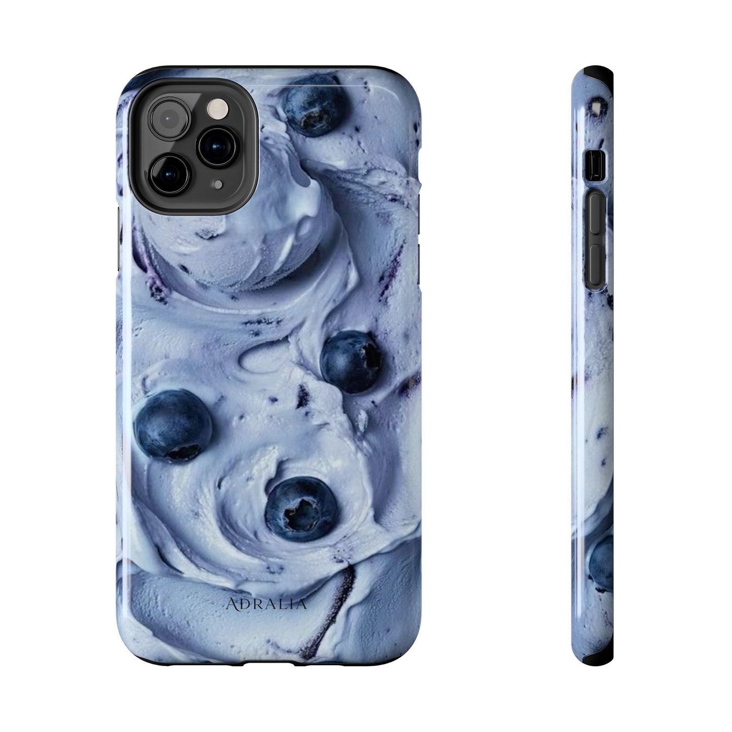 Blueberry Swirl Tough Phone Case — Protective Artistic Fruit Pattern