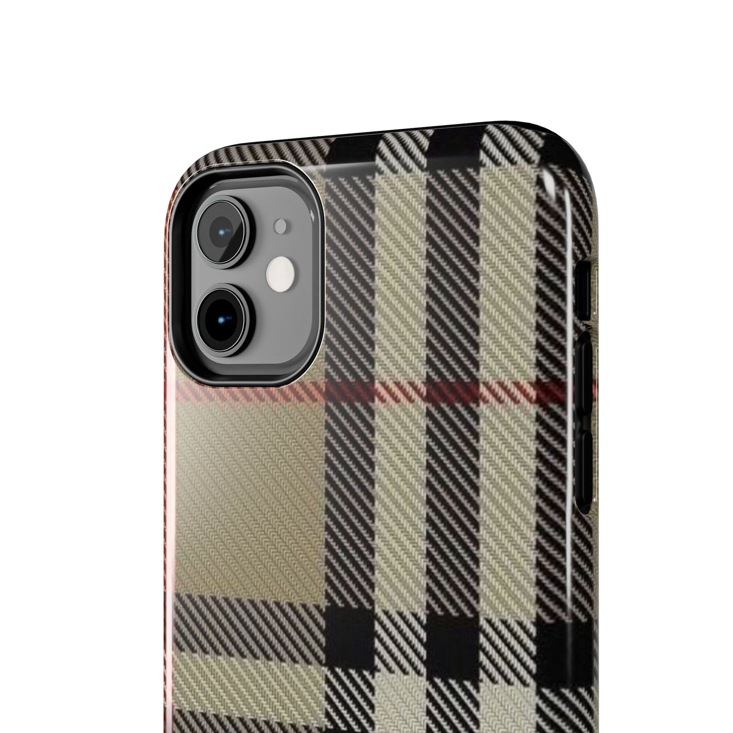 Plaid Tough Phone Case — Classic Beige Check Protective Cover