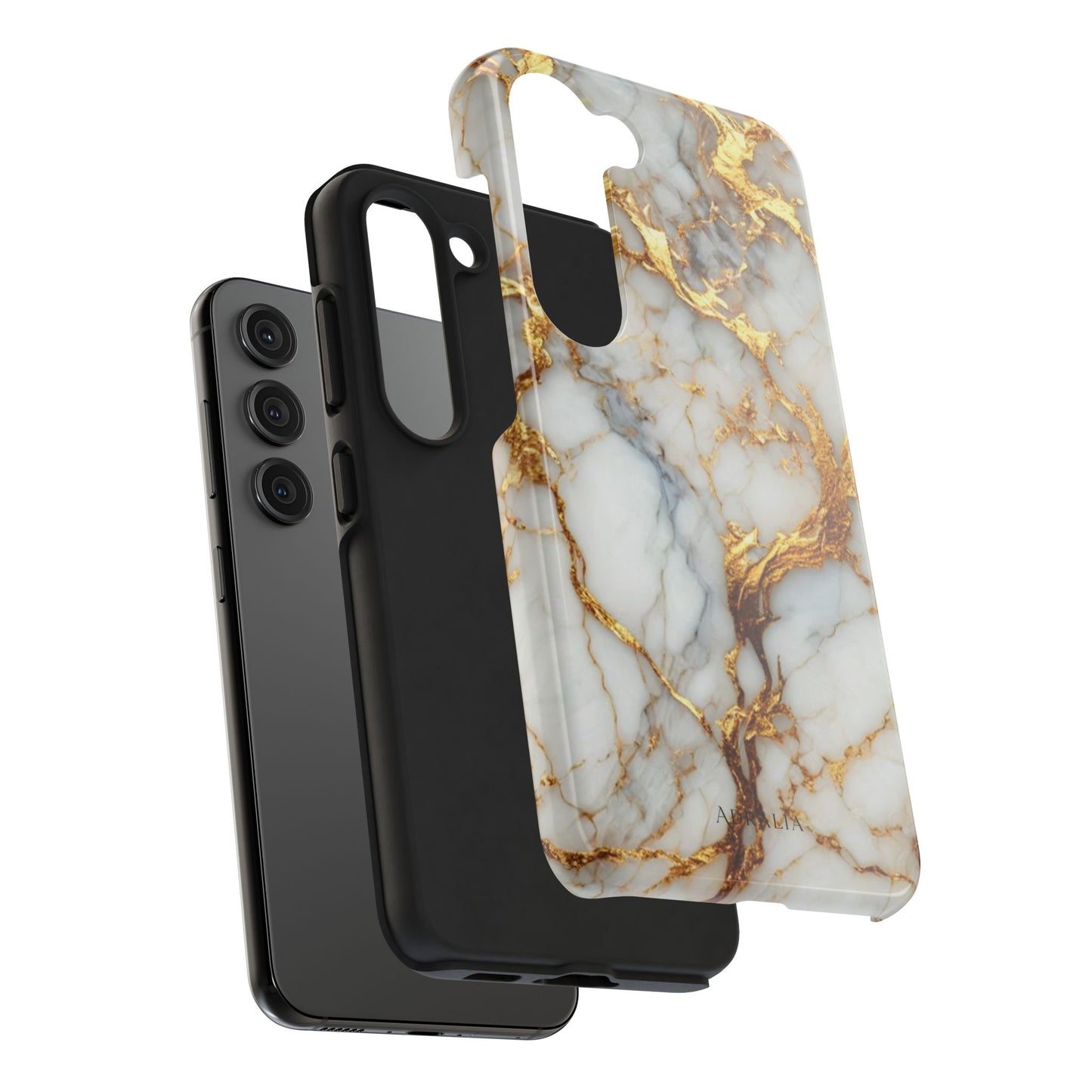 Gold Veined Marble Tough Phone Case — Luxury Protective Phone Case