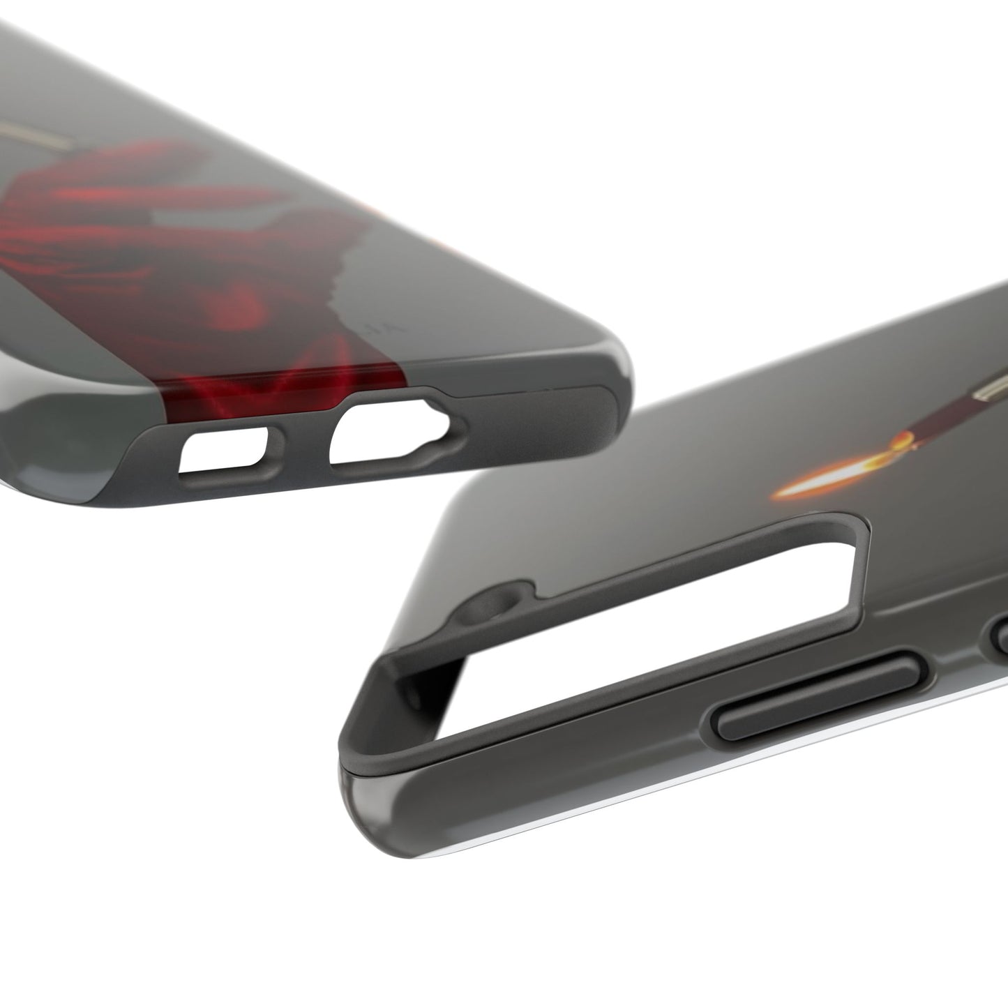 Red Glove Lighter Tough Phone Case — Dark Gothic Flame Protective Cover