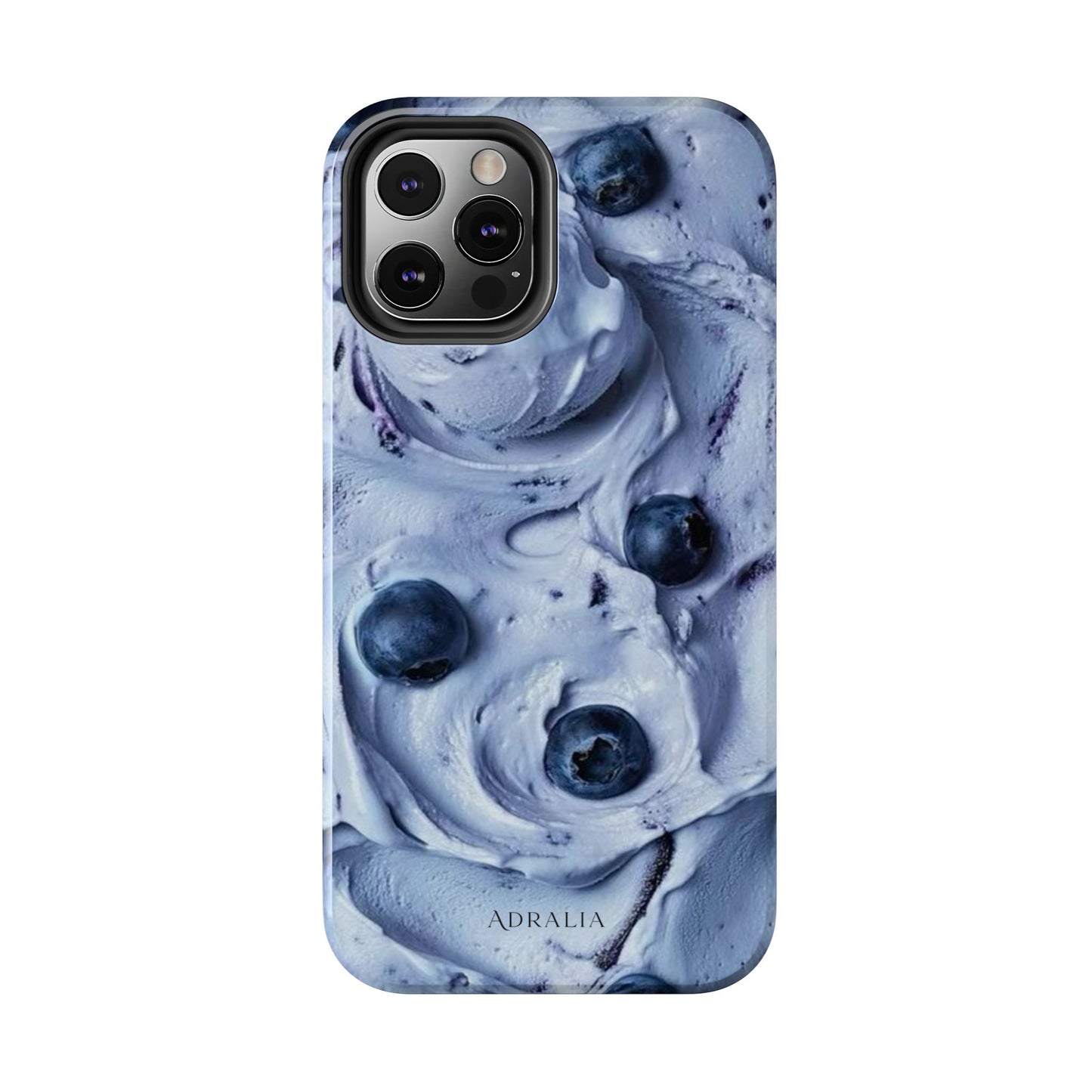 Blueberry Swirl Tough Phone Case — Protective Artistic Fruit Pattern