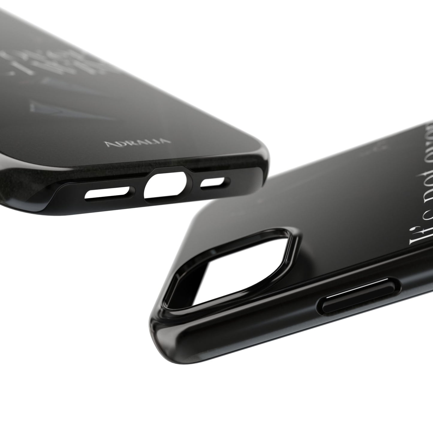 It's Not Over Until I Win Tough Phone Case — Motivational Black Protective Cover