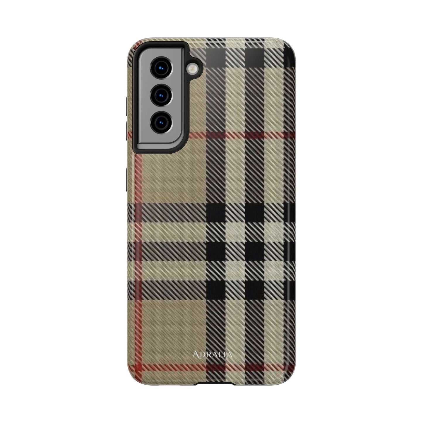 Plaid Tough Phone Case — Classic Beige Check Protective Cover
