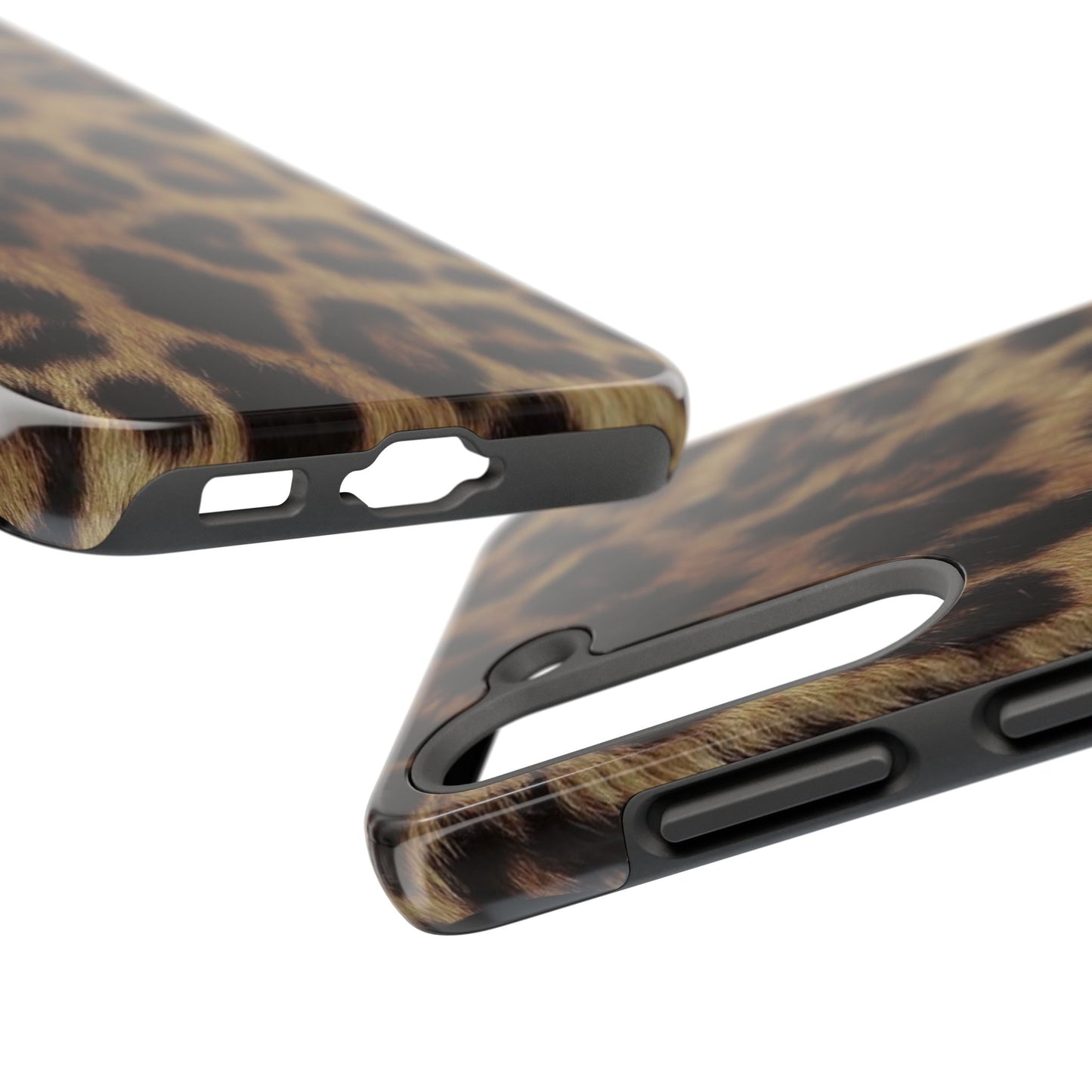 Leopard Print Tough Phone Case — Durable Animal-Print Protective Cover