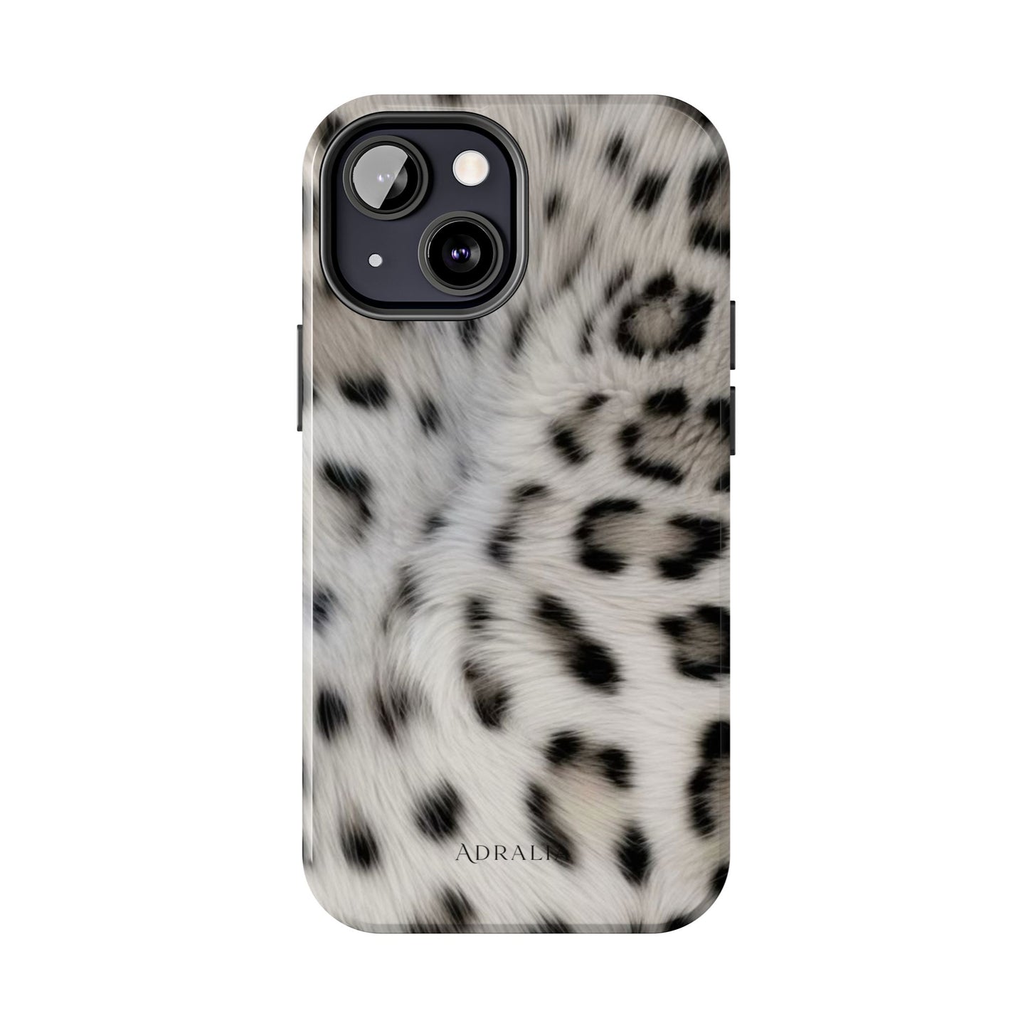 Leopard Fur Tough Phone Case — White Snow Cheetah Protective Cover