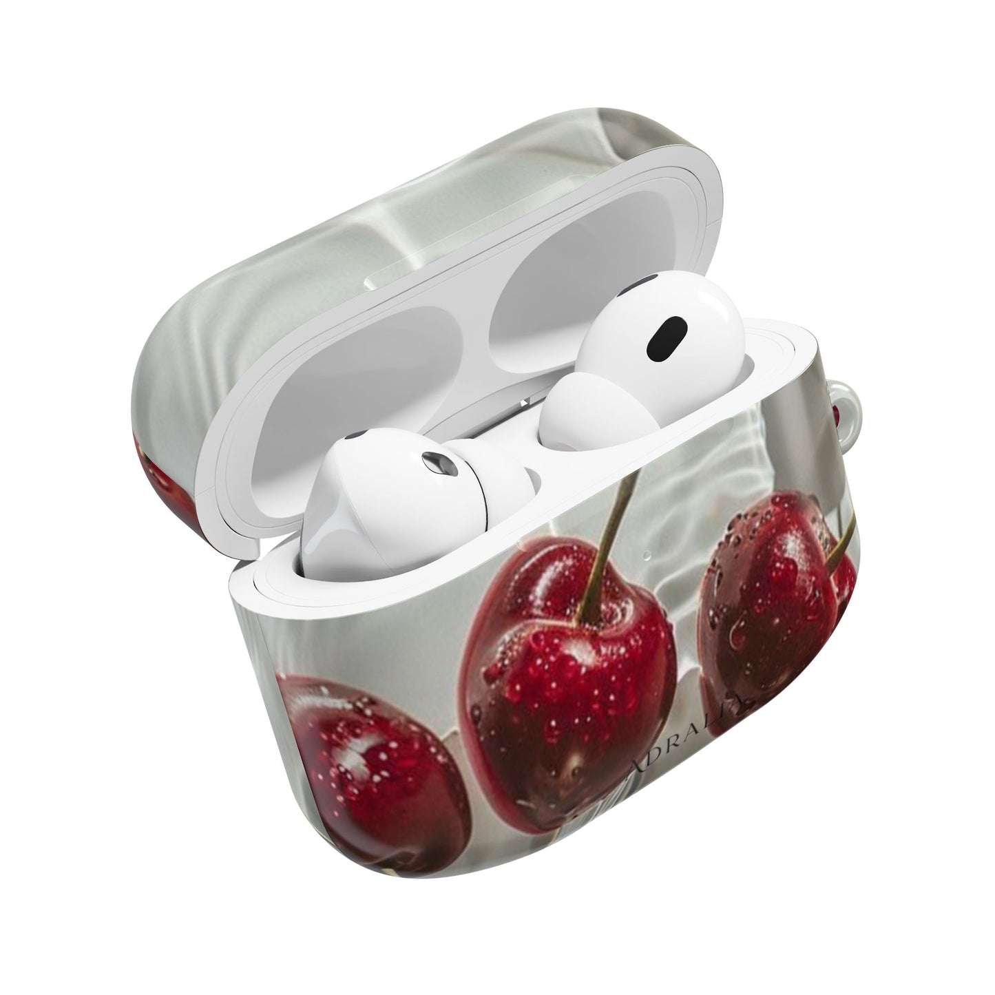 Cherry Splash AirPod Case — Glossy Red Cherry Protective Case