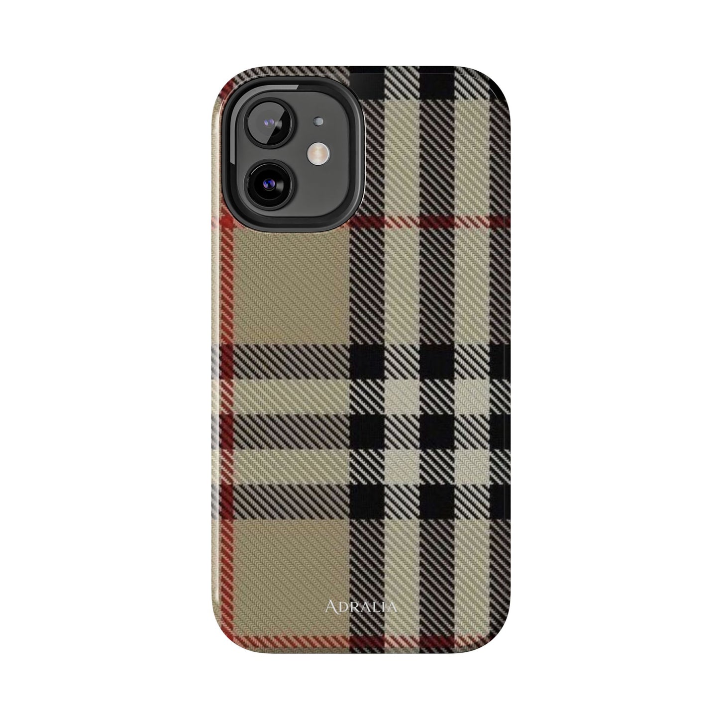 Plaid Tough Phone Case — Classic Beige Check Protective Cover