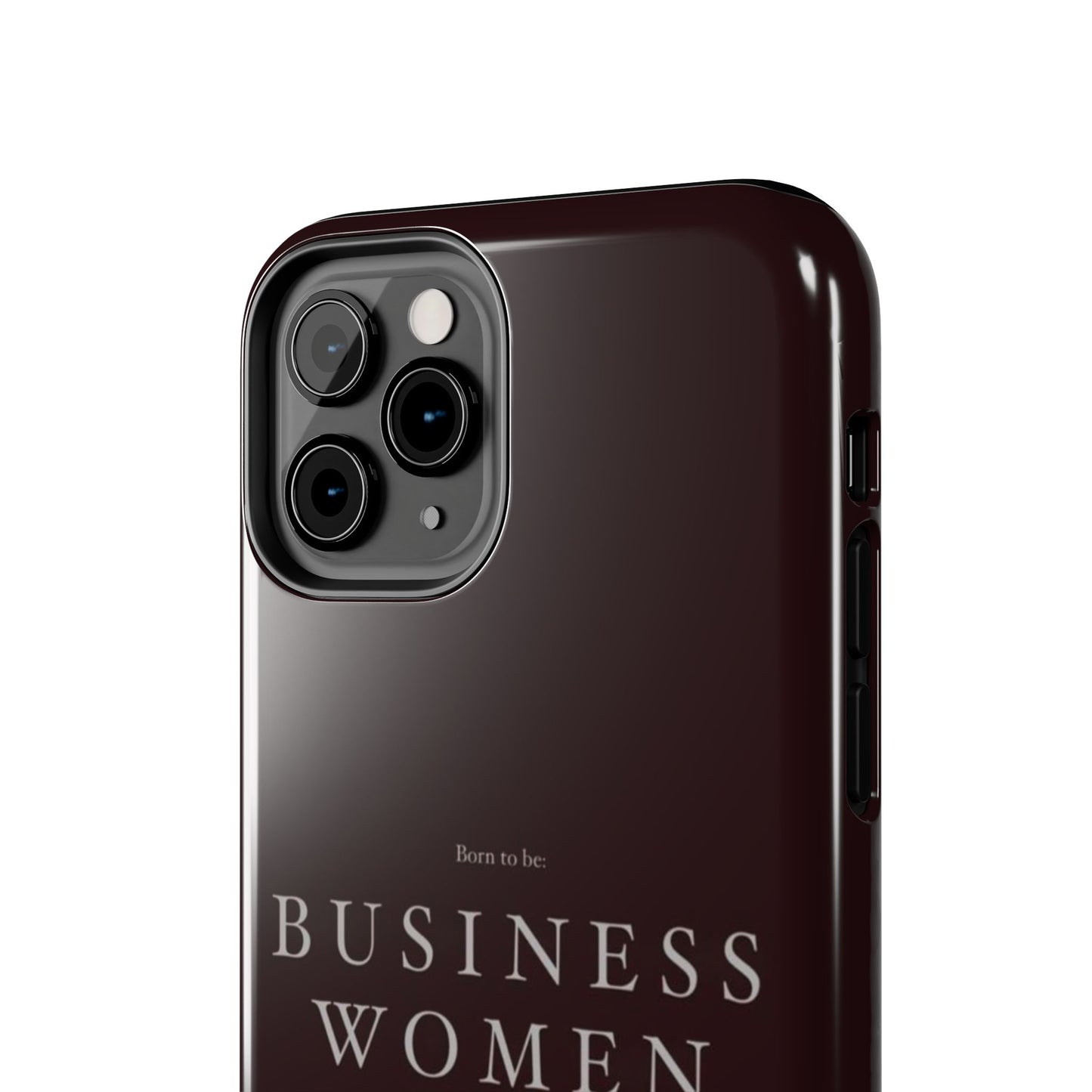 Business Women Tough Phone Case — Empowering Burgundy Protective Phone Cover