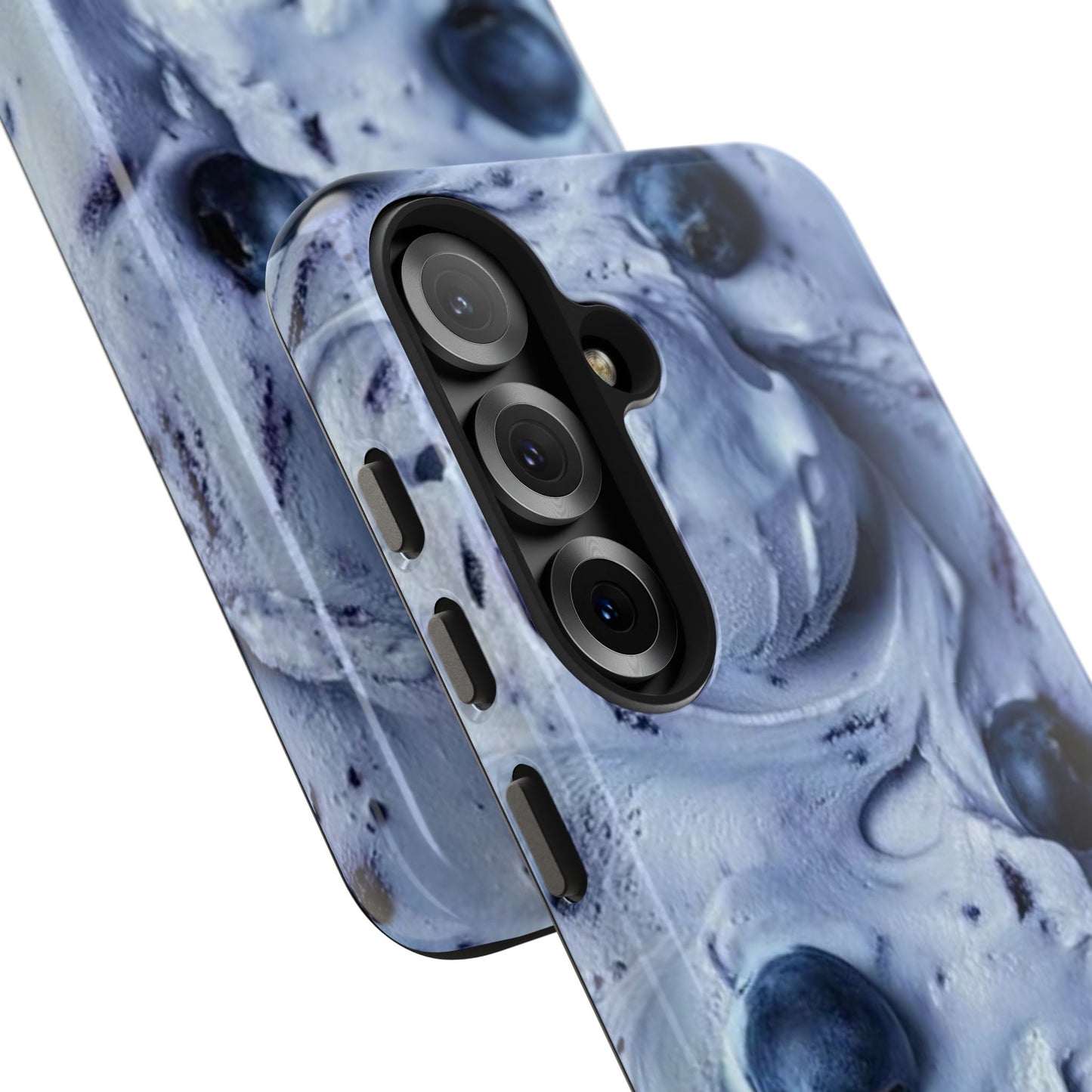 Blueberry Swirl Tough Phone Case — Protective Artistic Fruit Pattern
