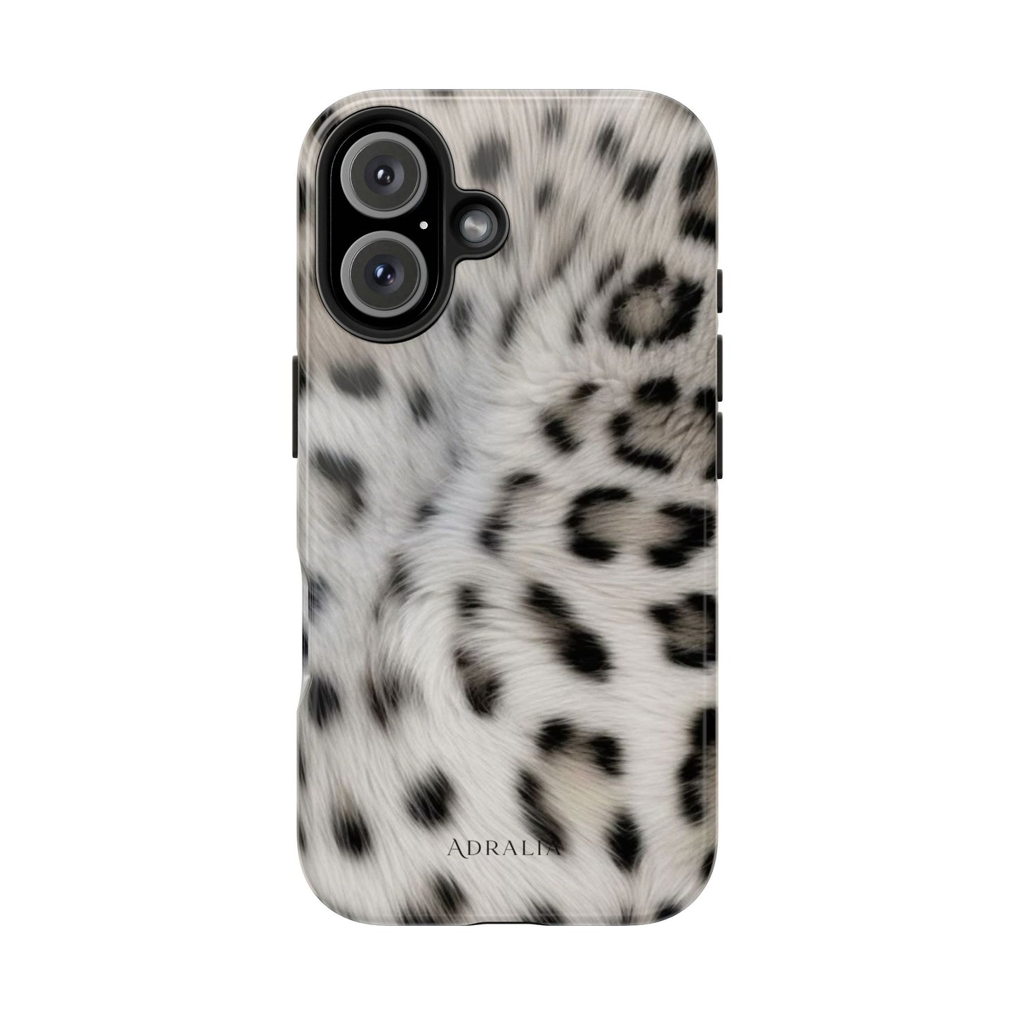 Leopard Fur Tough Phone Case — White Snow Cheetah Protective Cover