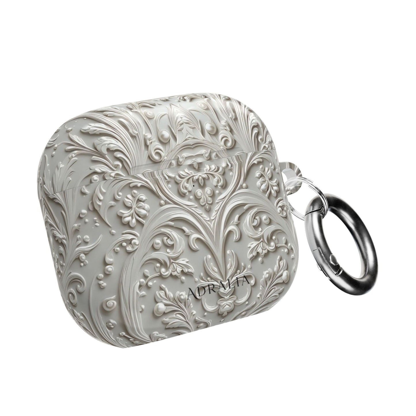 Damask Embossed AirPod Case — Vintage Ornate Protective Cover