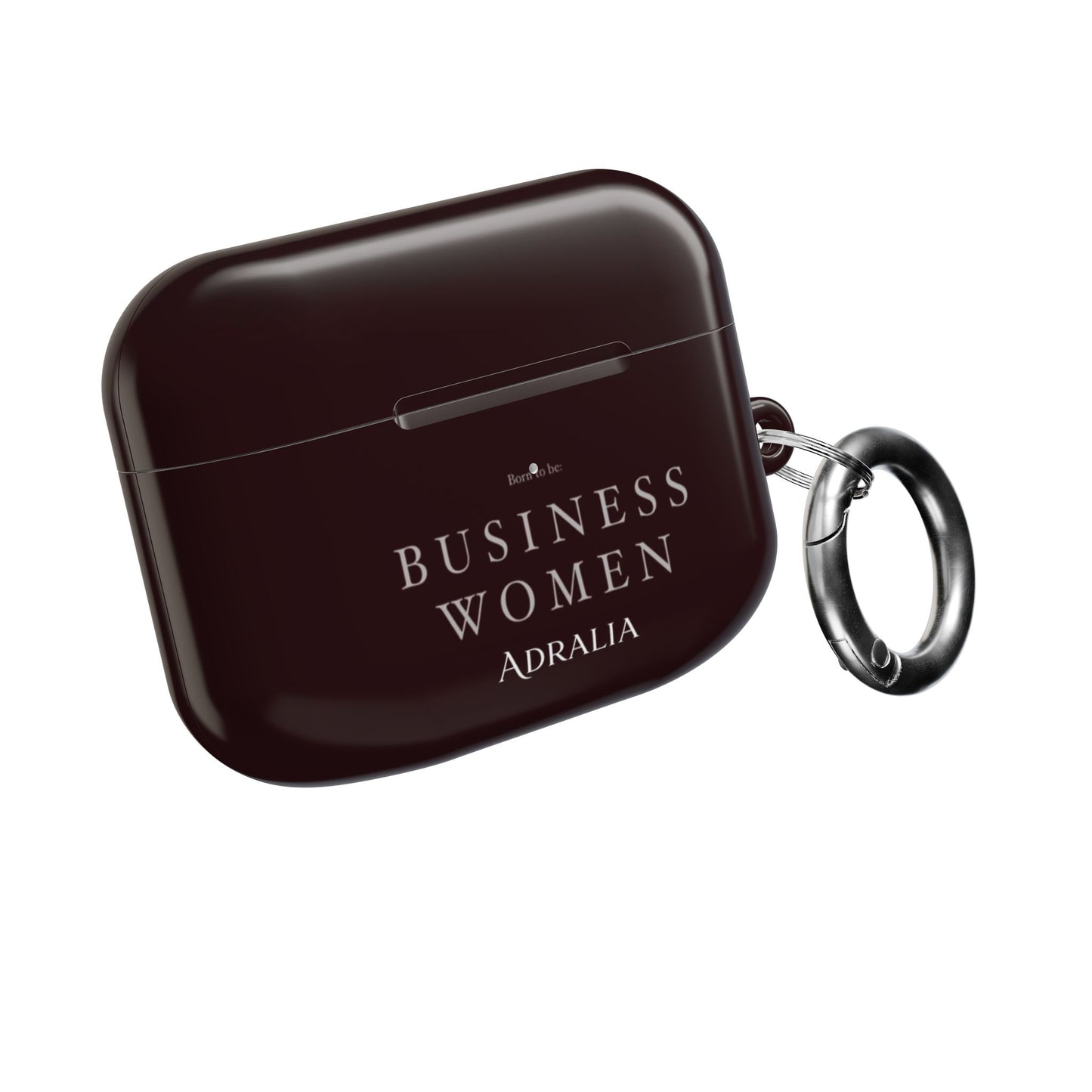 Business Women AirPods Case — Elegant Maroon Protective Cover