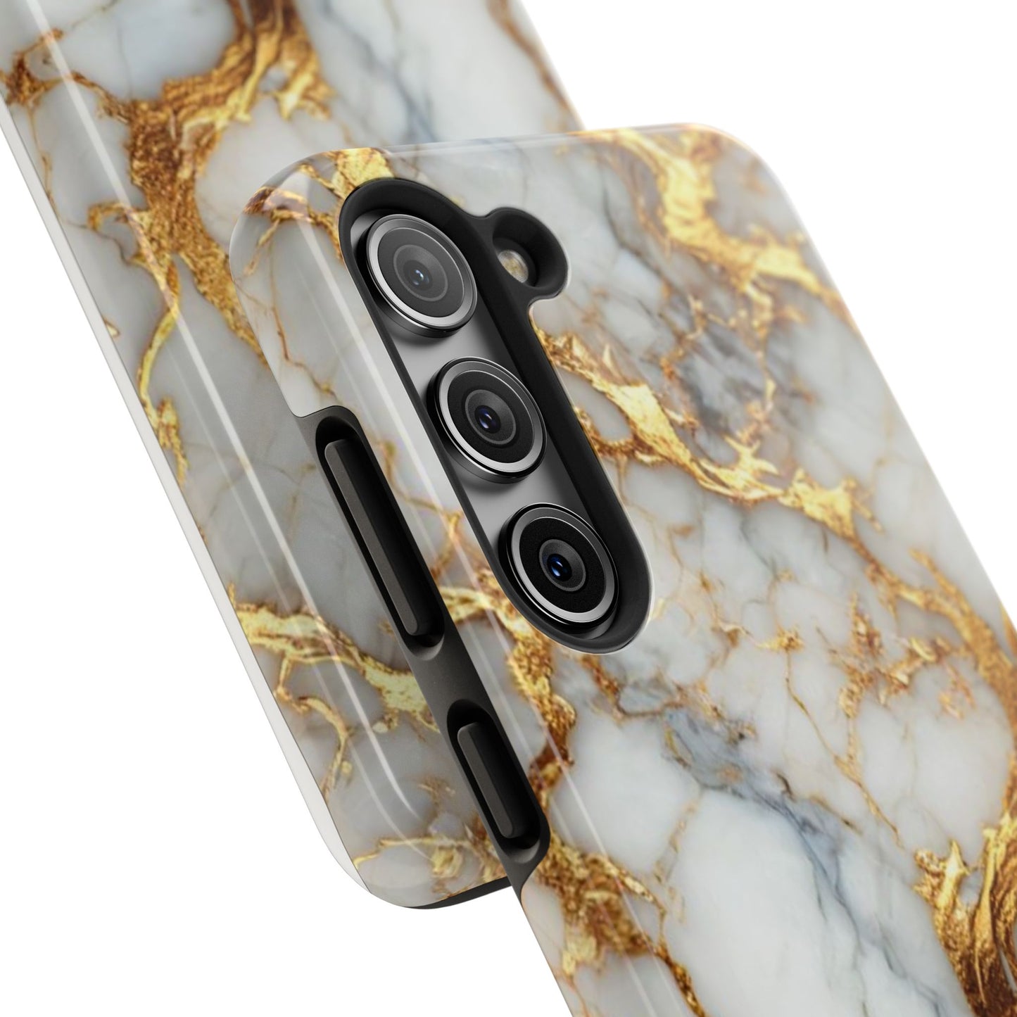 Gold Veined Marble Tough Phone Case — Luxury Protective Phone Case