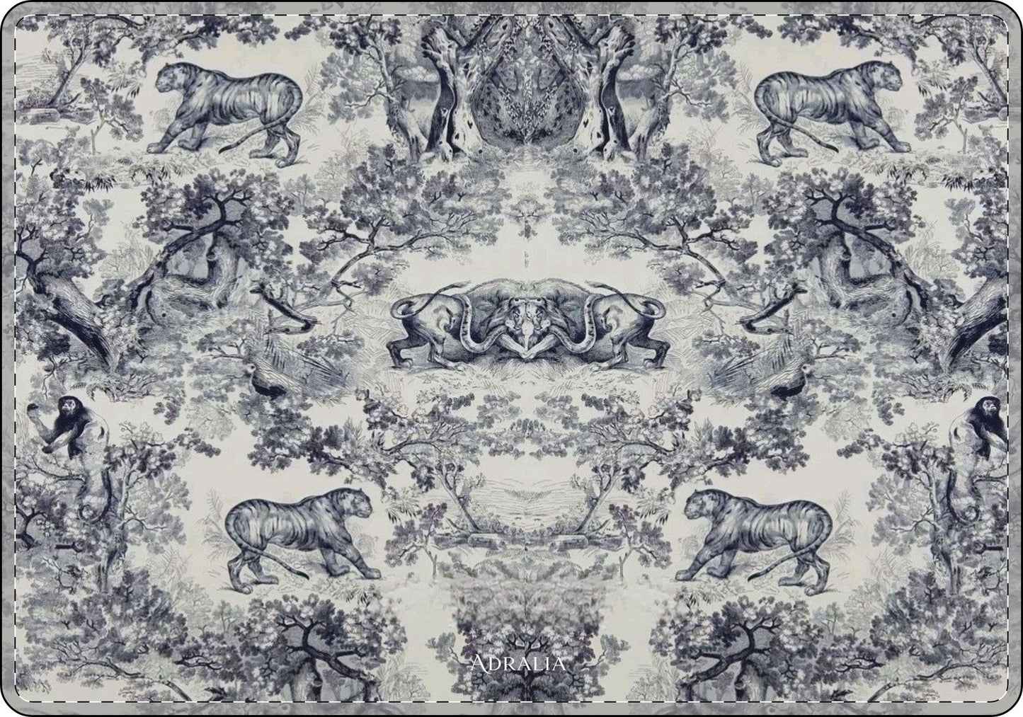 MacBook Case — Vintage Toile Safari Pattern Protective Sleeve