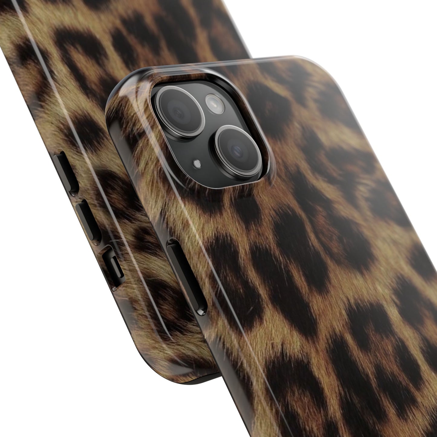 Leopard Print Tough Phone Case — Durable Animal-Print Protective Cover