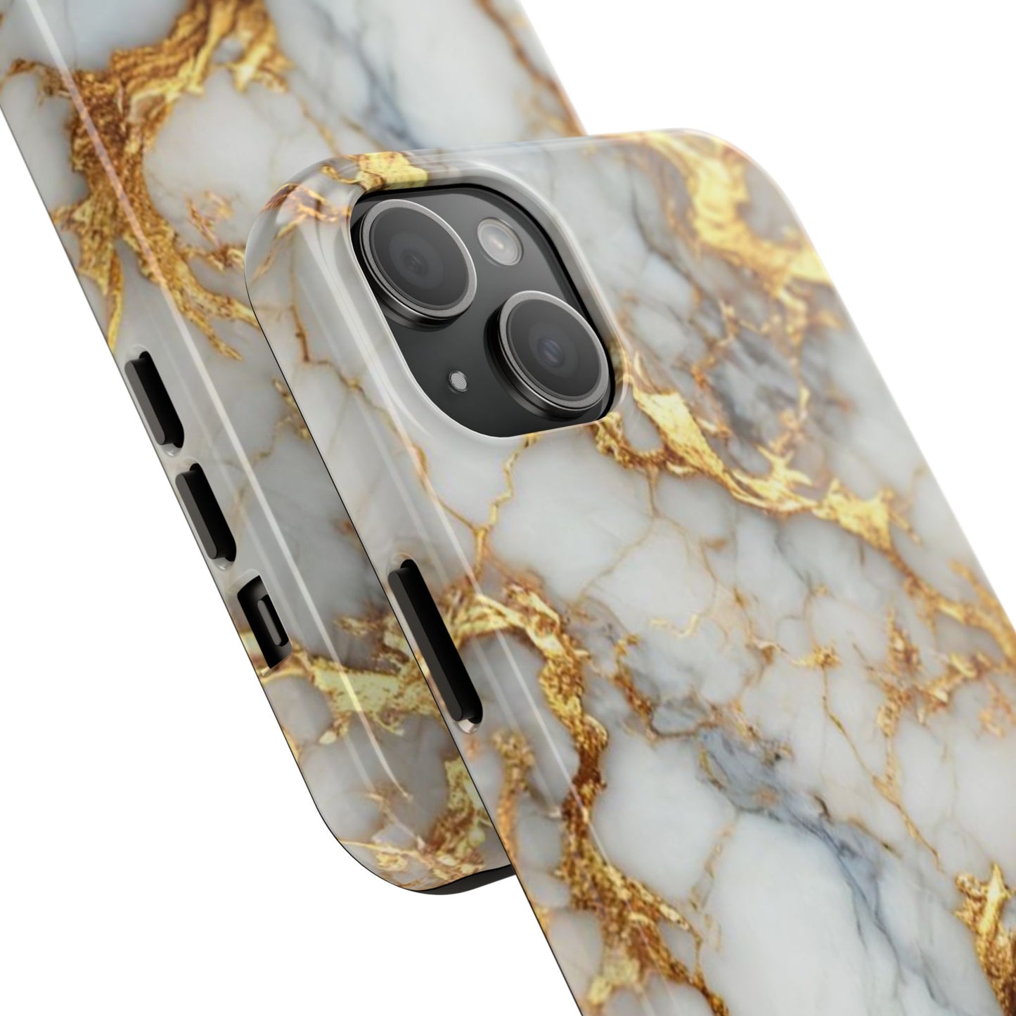 Gold Veined Marble Tough Phone Case — Luxury Protective Phone Case