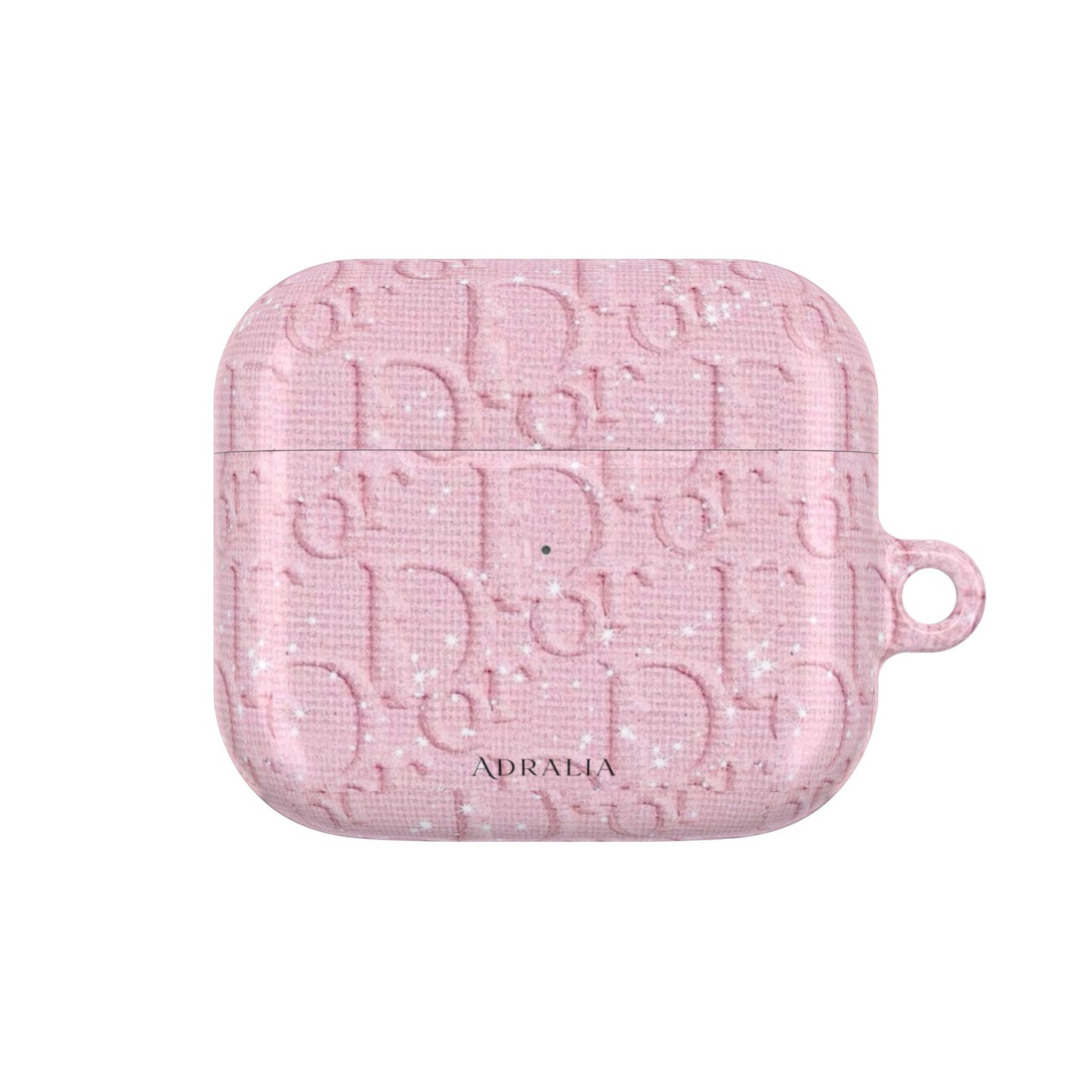 Pink Embossed Designer-Style AirPod Case