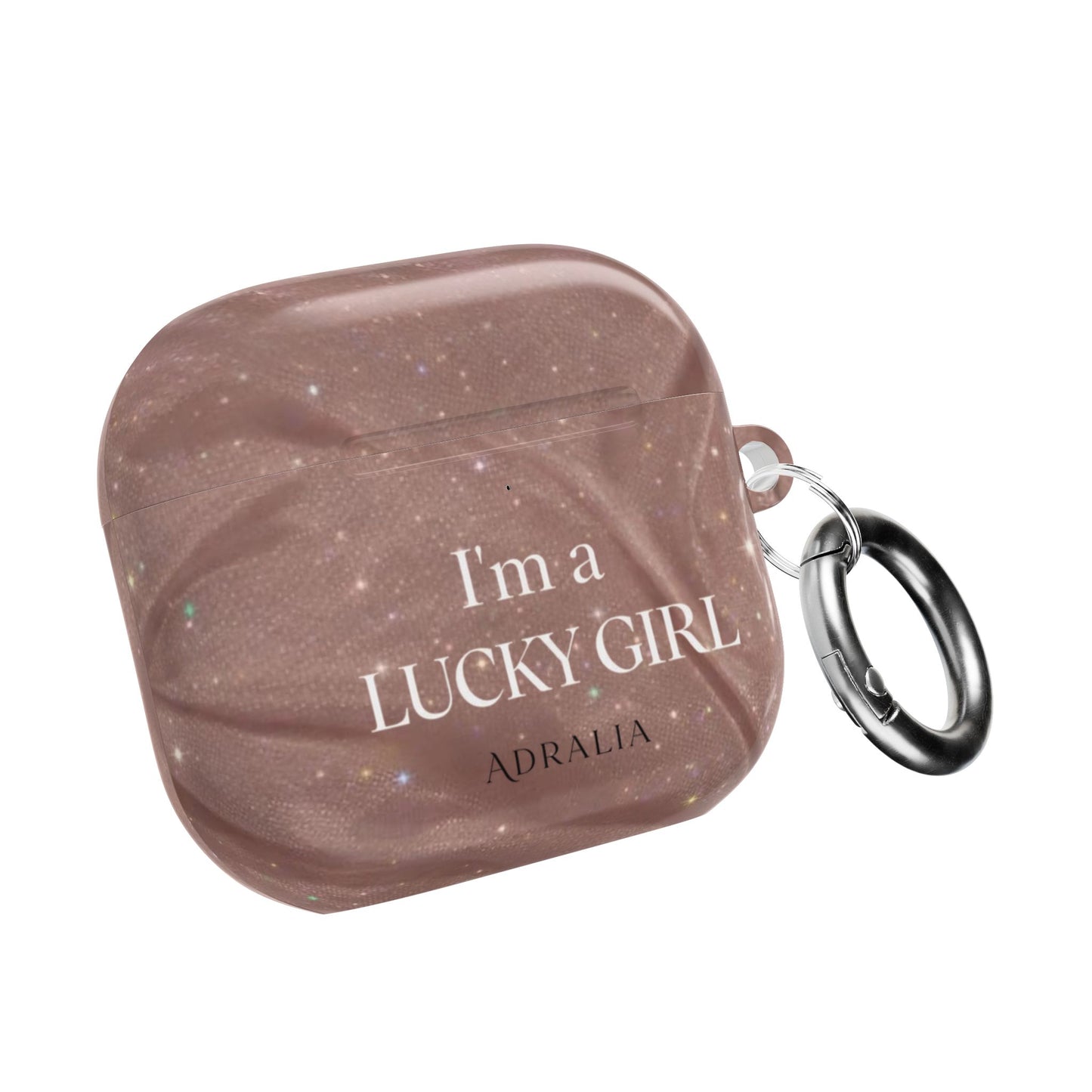 AirPod Case — "I'm a Lucky Girl" Marble Protective Case