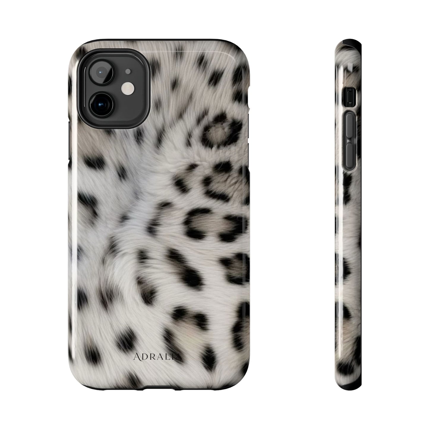 Leopard Fur Tough Phone Case — White Snow Cheetah Protective Cover