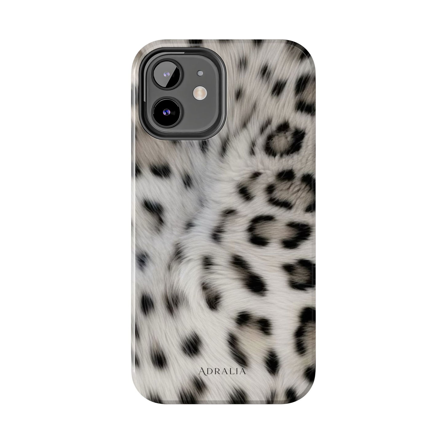 Leopard Fur Tough Phone Case — White Snow Cheetah Protective Cover