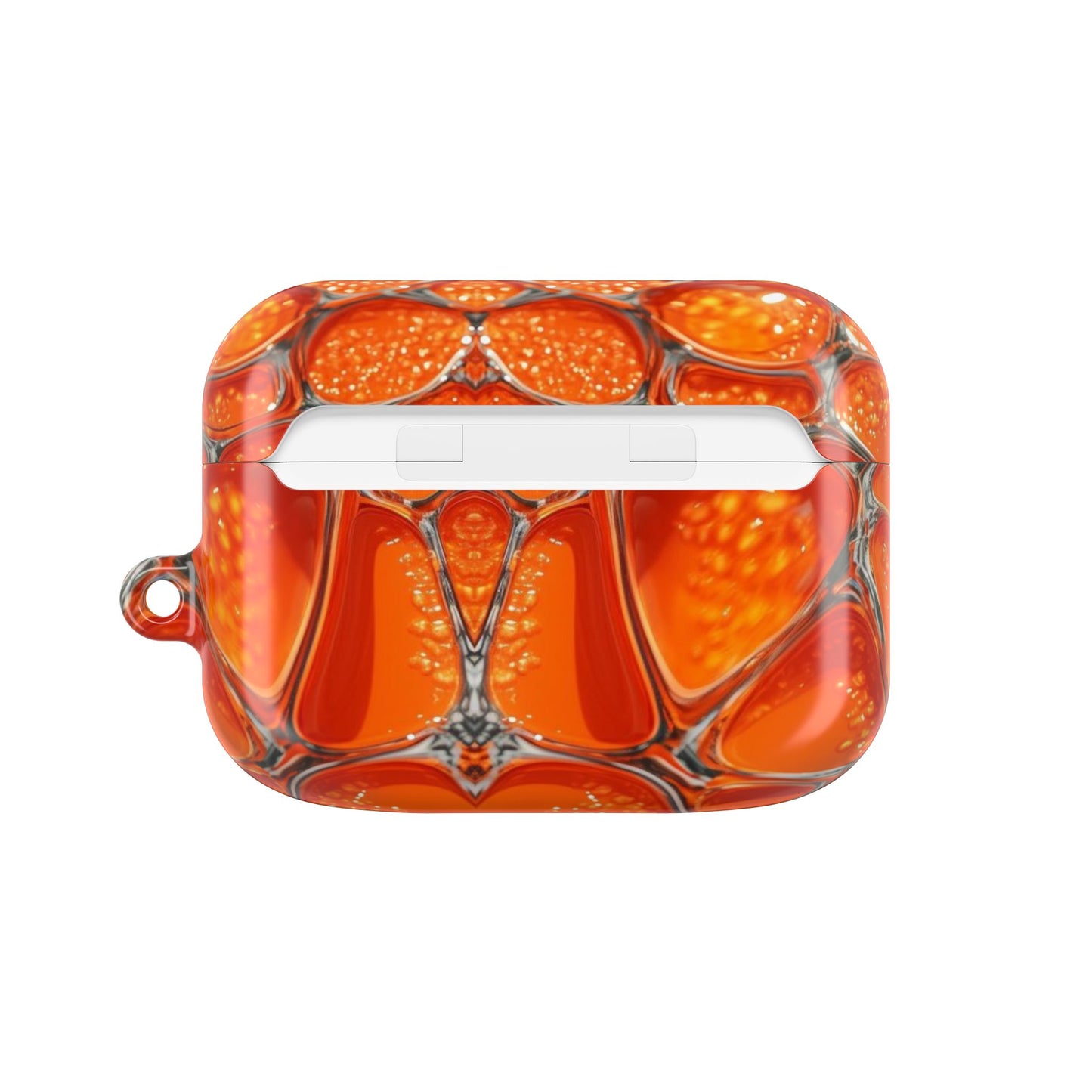 Orange Abstract Pattern AirPod Case — Vibrant Geometric Protective Cover