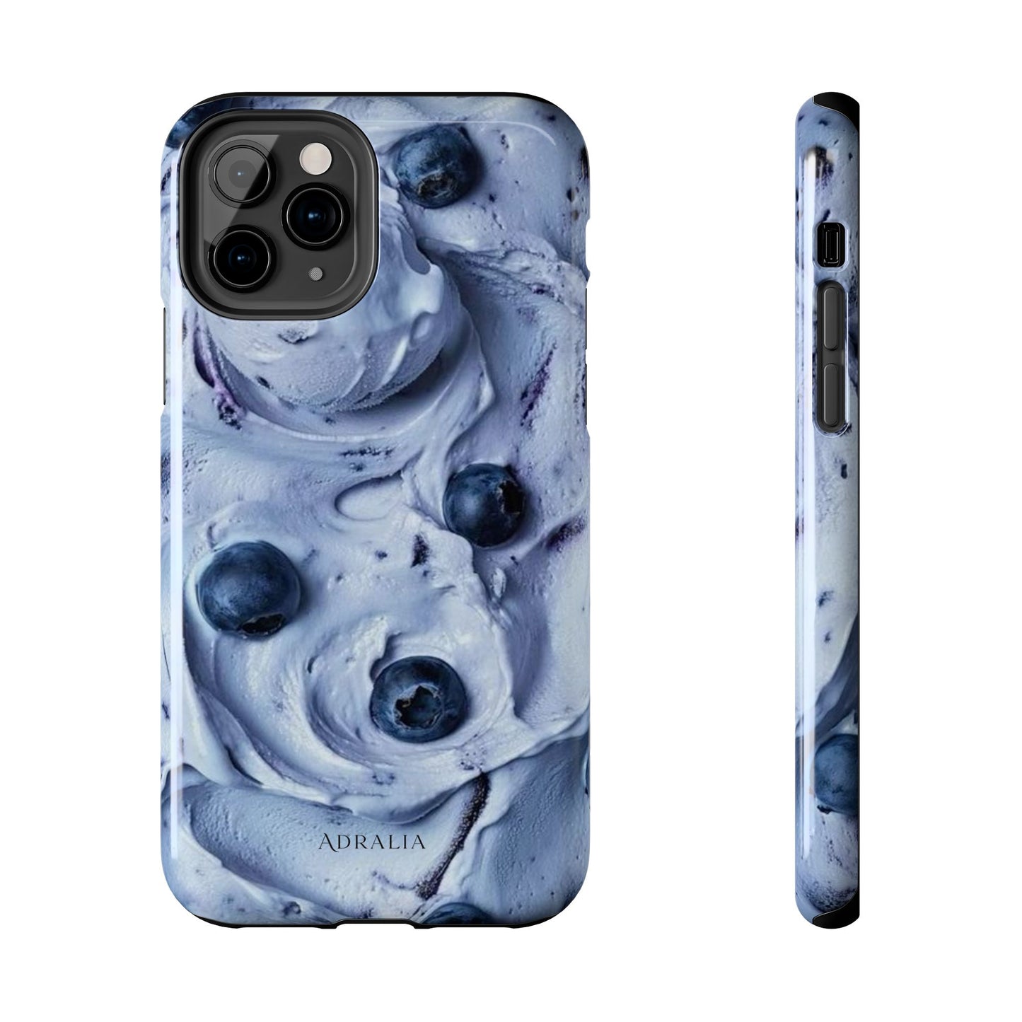 Blueberry Swirl Tough Phone Case — Protective Artistic Fruit Pattern