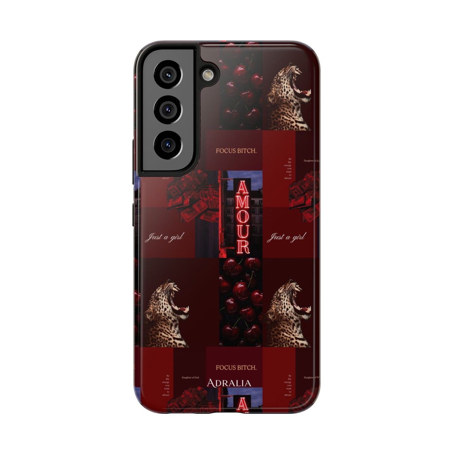 Tough Phone Case — Amour Red Leopard Graphic Protective Cover