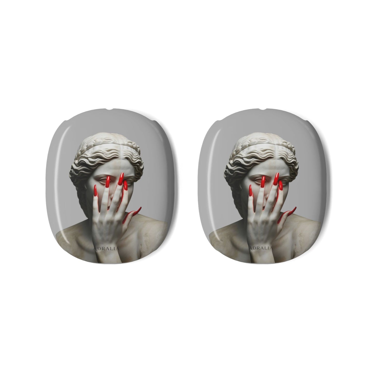 AirPods Max Case — Classical Statue with Red Nails Graphic