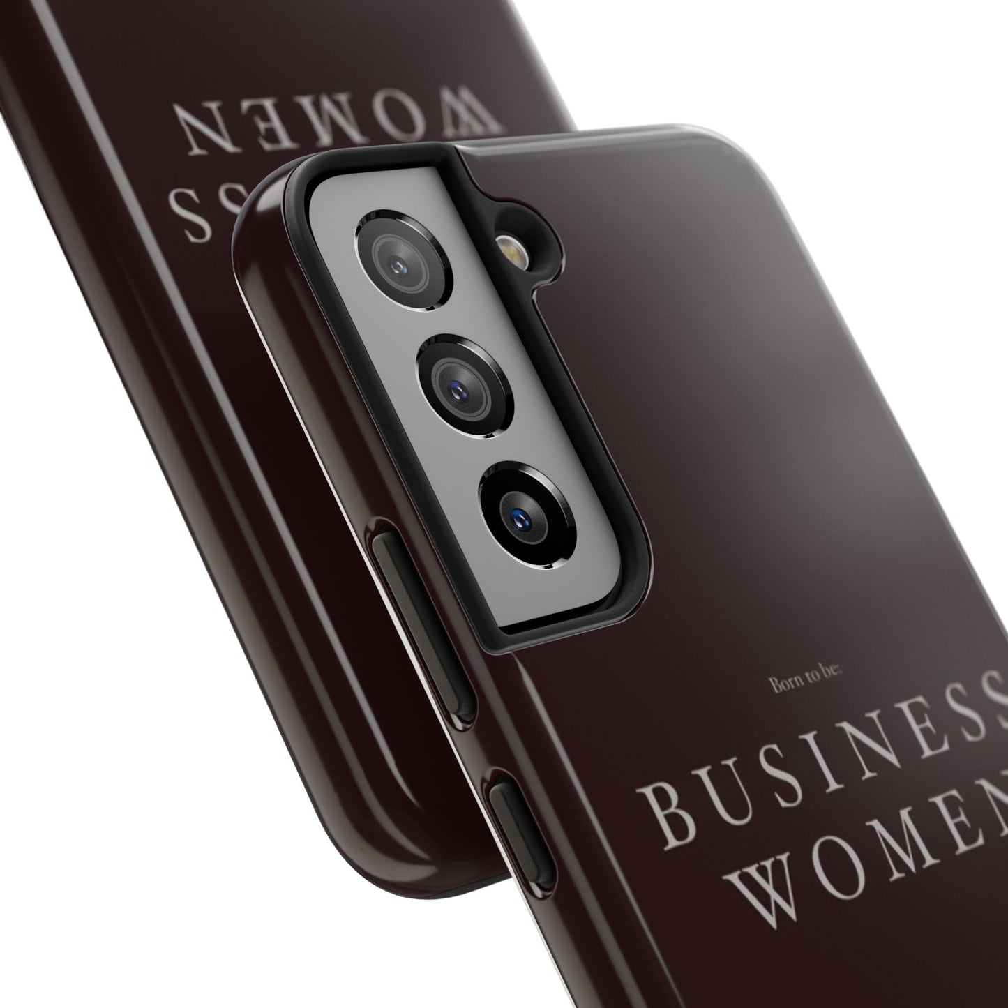 Business Women Tough Phone Case — Empowering Burgundy Protective Phone Cover