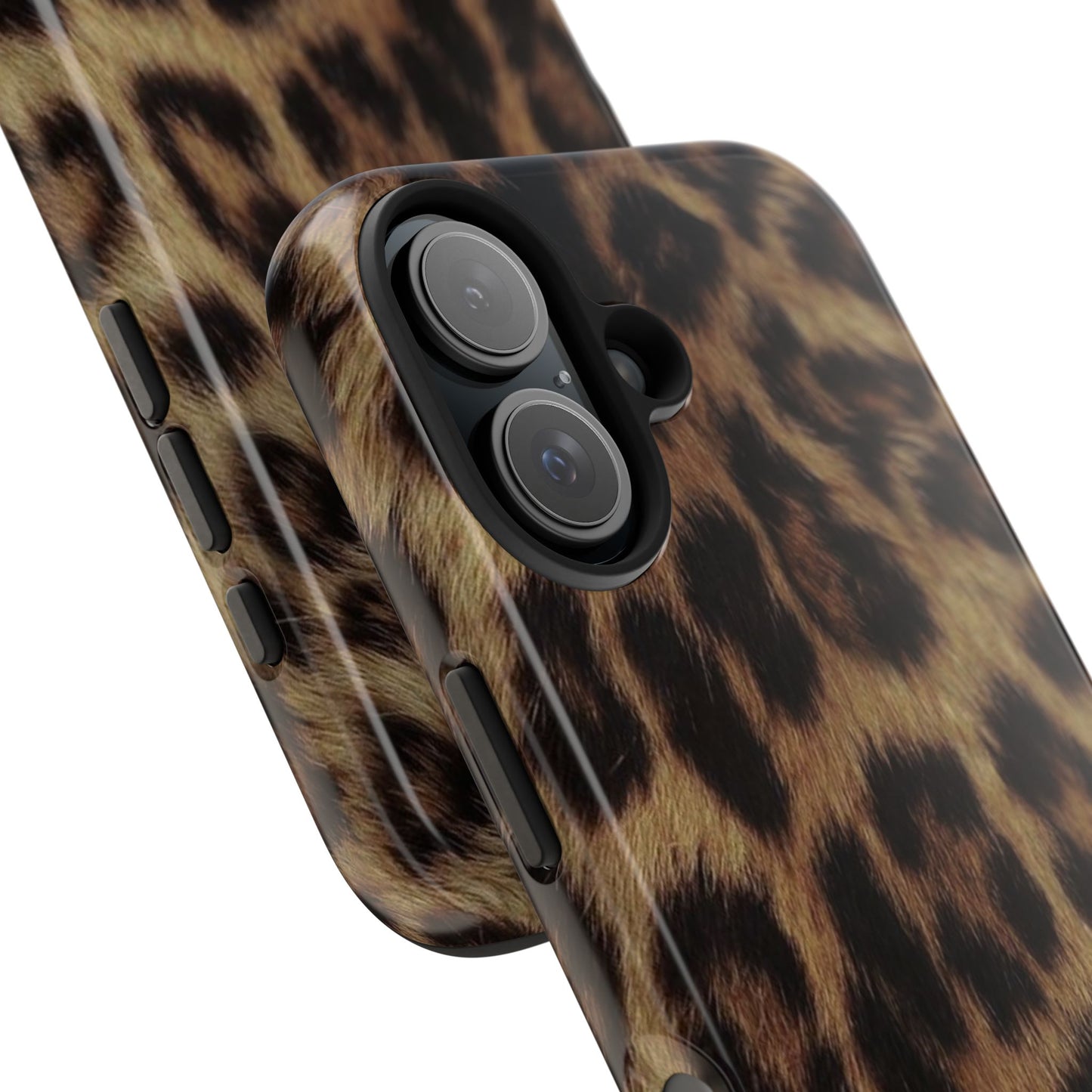 Leopard Print Tough Phone Case — Durable Animal-Print Protective Cover