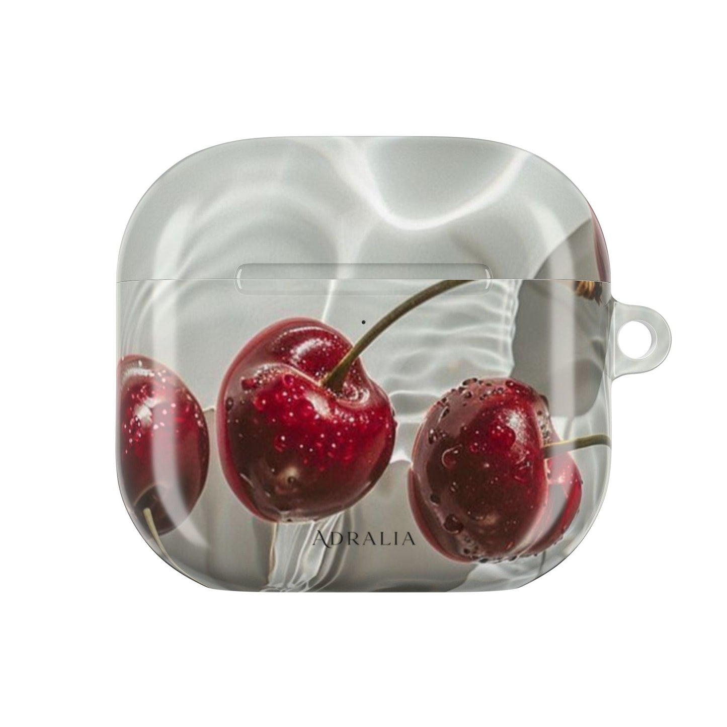 Cherry Splash AirPod Case — Glossy Red Cherry Protective Case