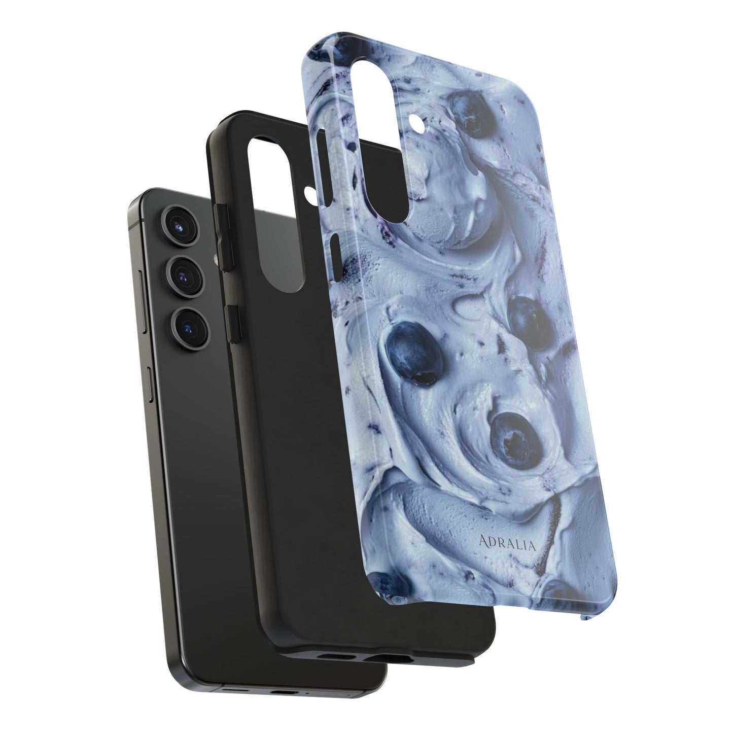 Blueberry Swirl Tough Phone Case — Protective Artistic Fruit Pattern