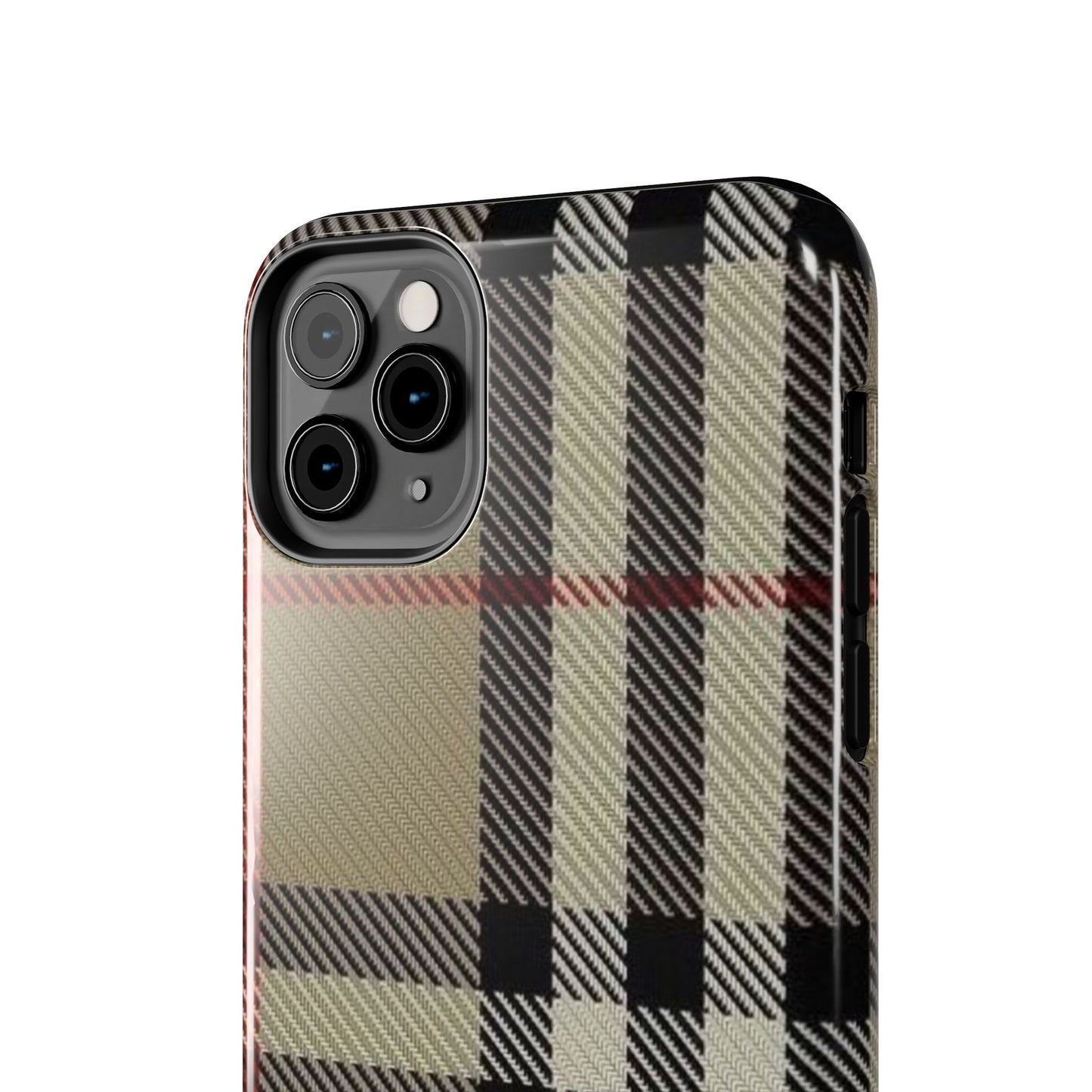 Plaid Tough Phone Case — Classic Beige Check Protective Cover