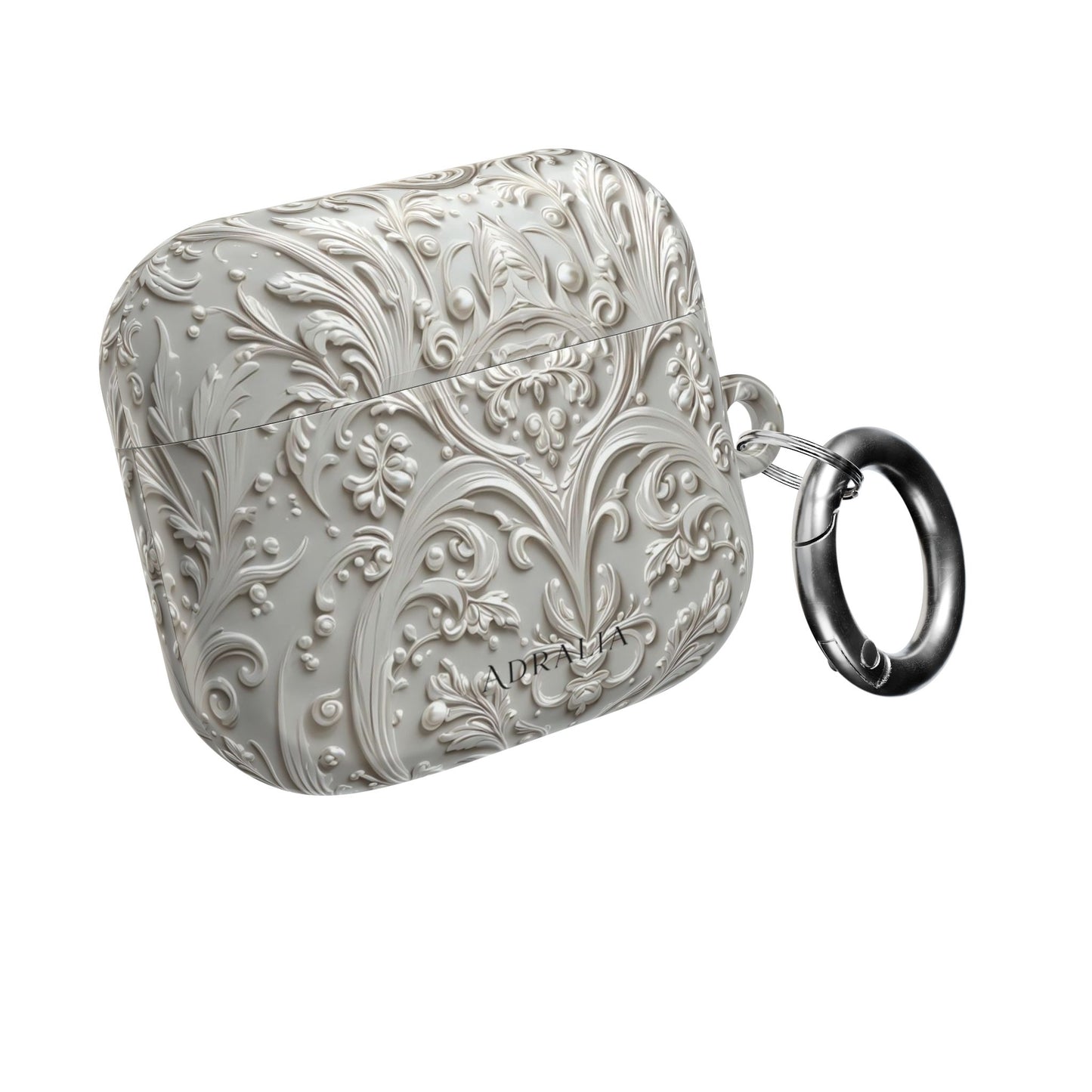Damask Embossed AirPod Case — Vintage Ornate Protective Cover