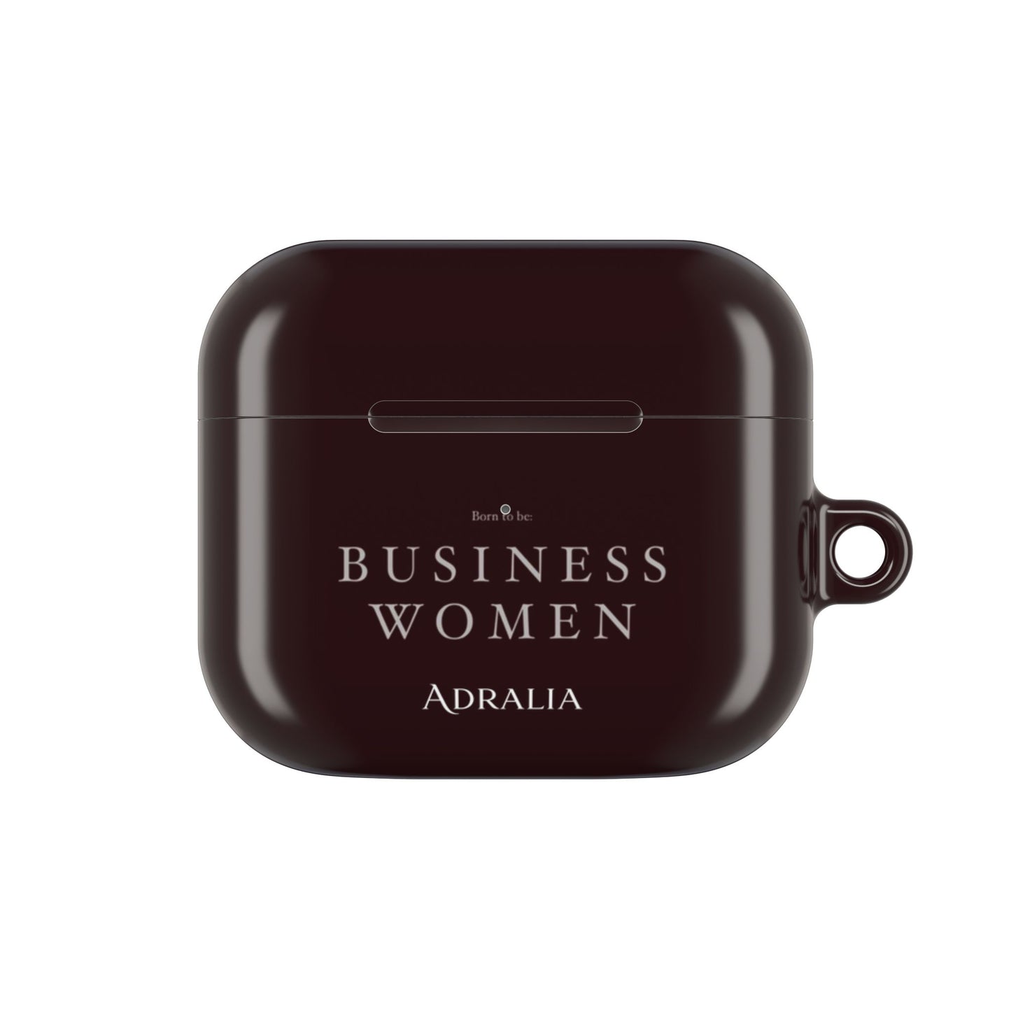 Business Women AirPods Case — Elegant Maroon Protective Cover