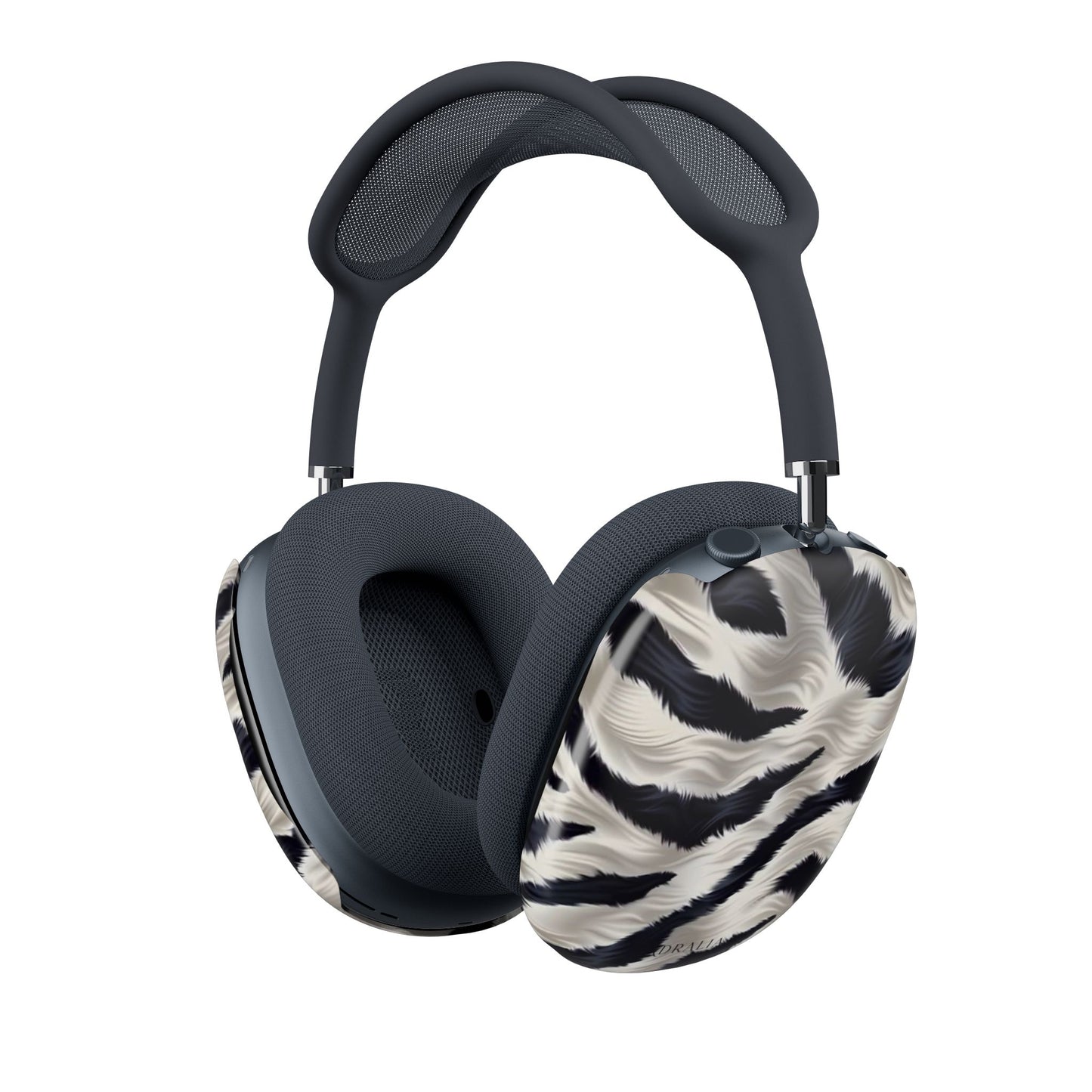 AirPods Max Shell Case — Black & White Zebra Fur Print Protective Covers