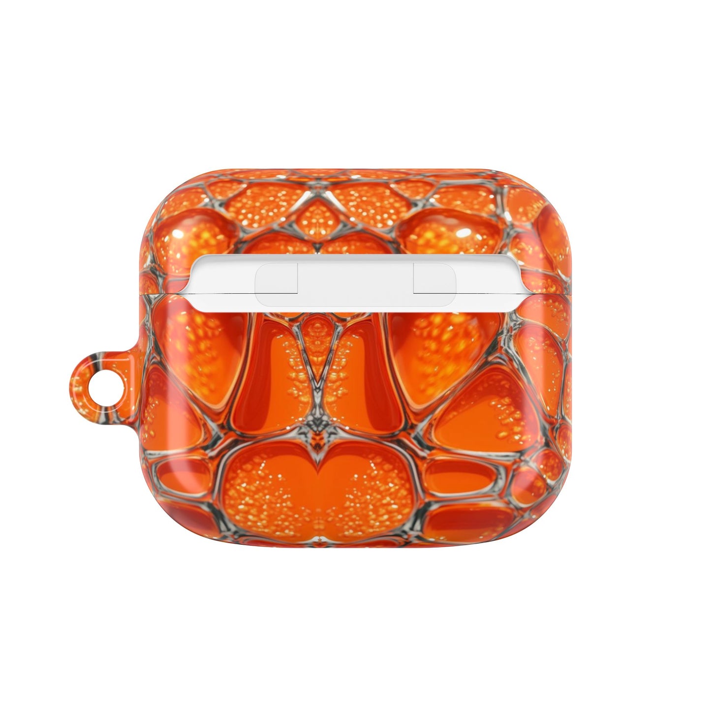 Orange Abstract Pattern AirPod Case — Vibrant Geometric Protective Cover